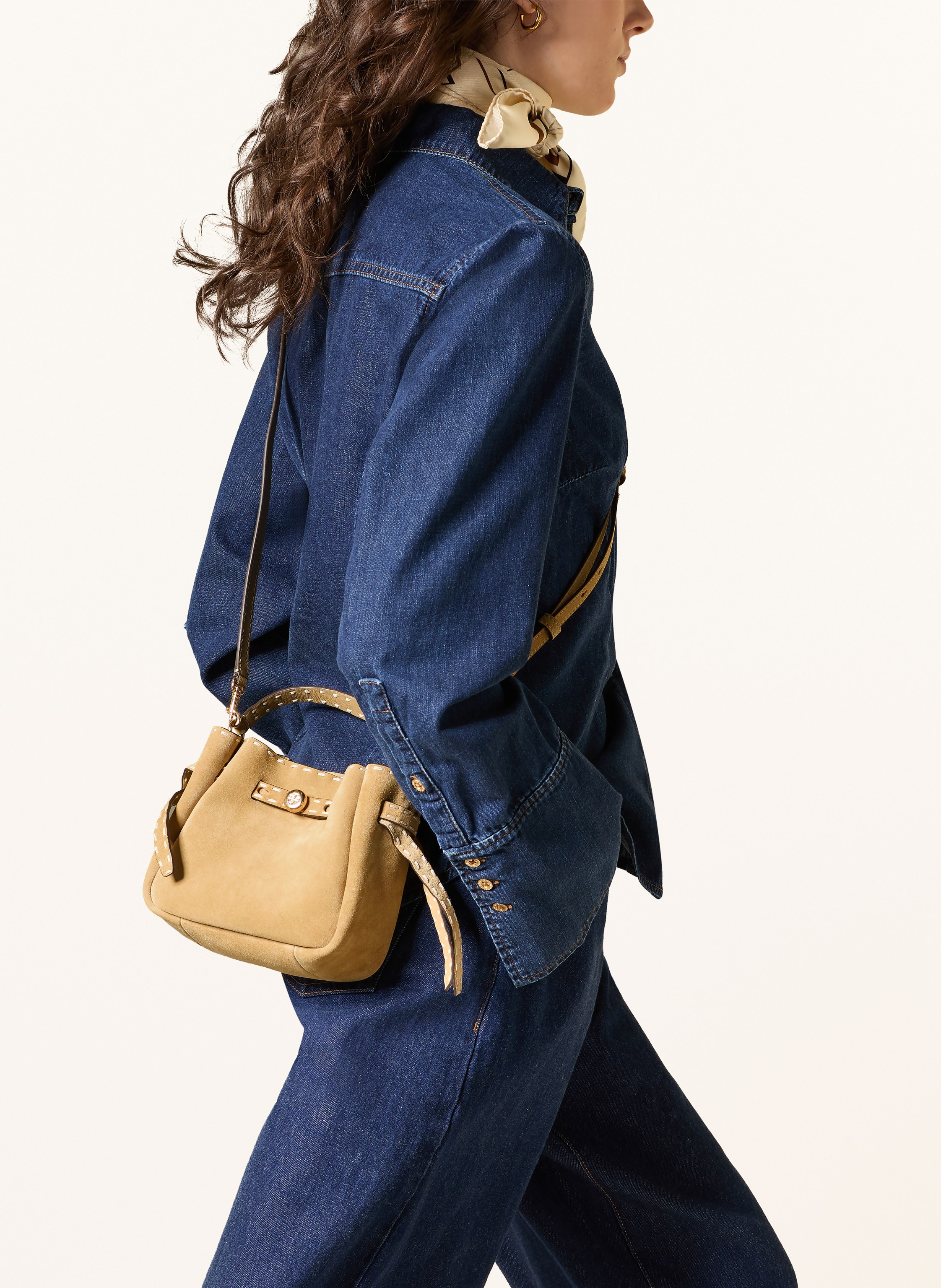 Thumbnail - Tory Burch Handtasche Romy beige