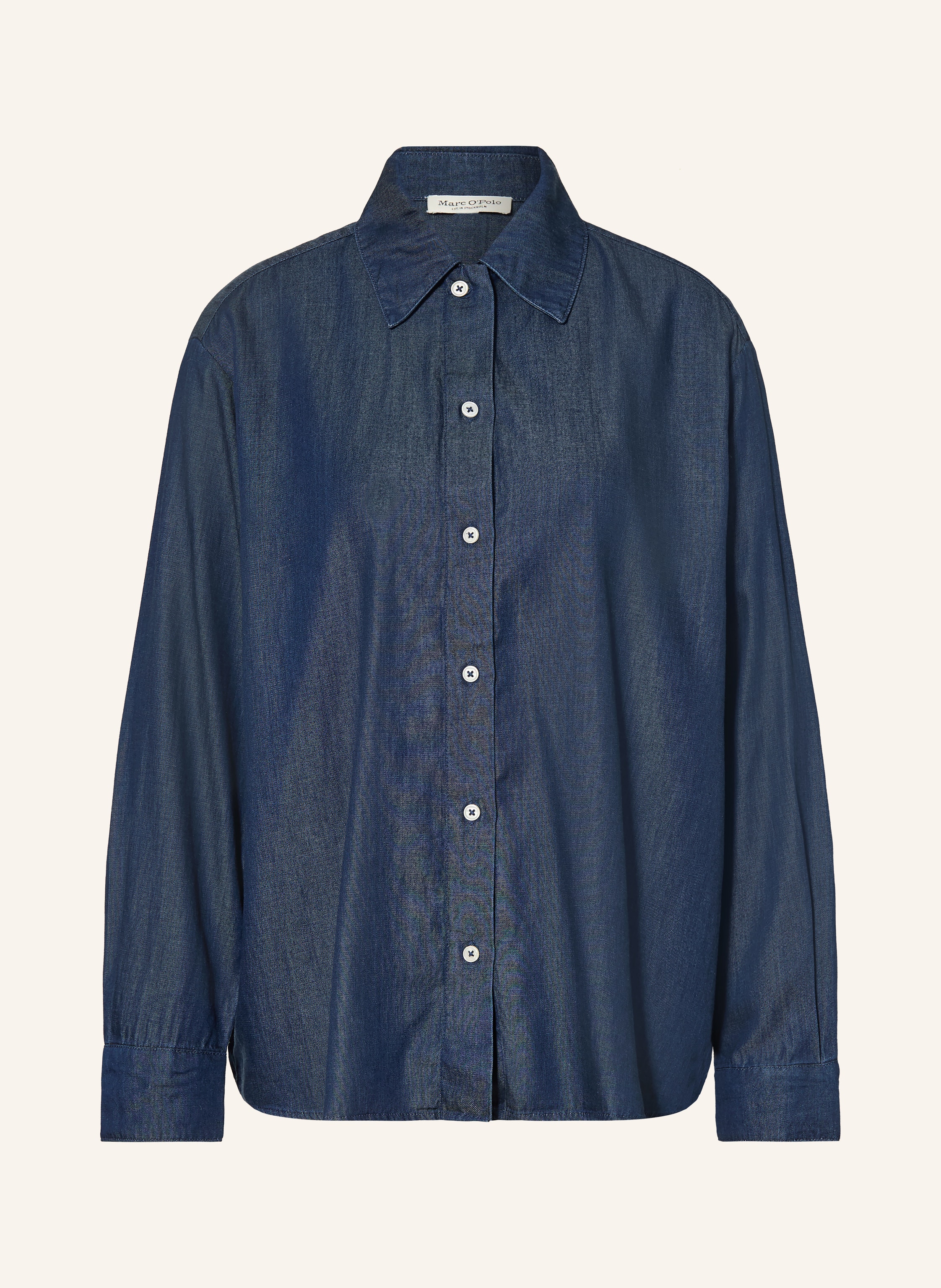 Marc O'polo Hemdbluse In Jeansoptik blau