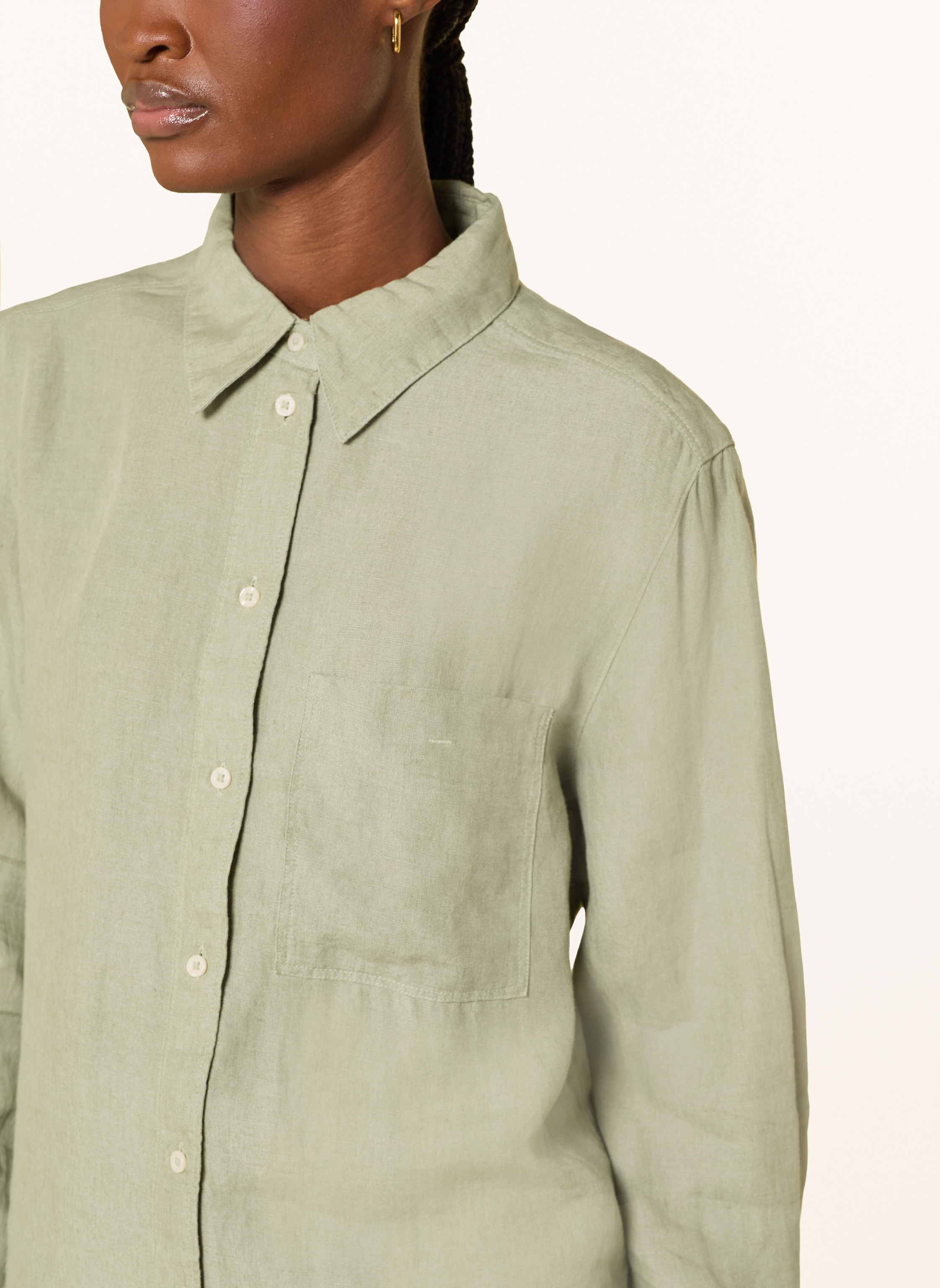 Thumbnail - Marc O'polo Hemdbluse Aus Leinen gruen