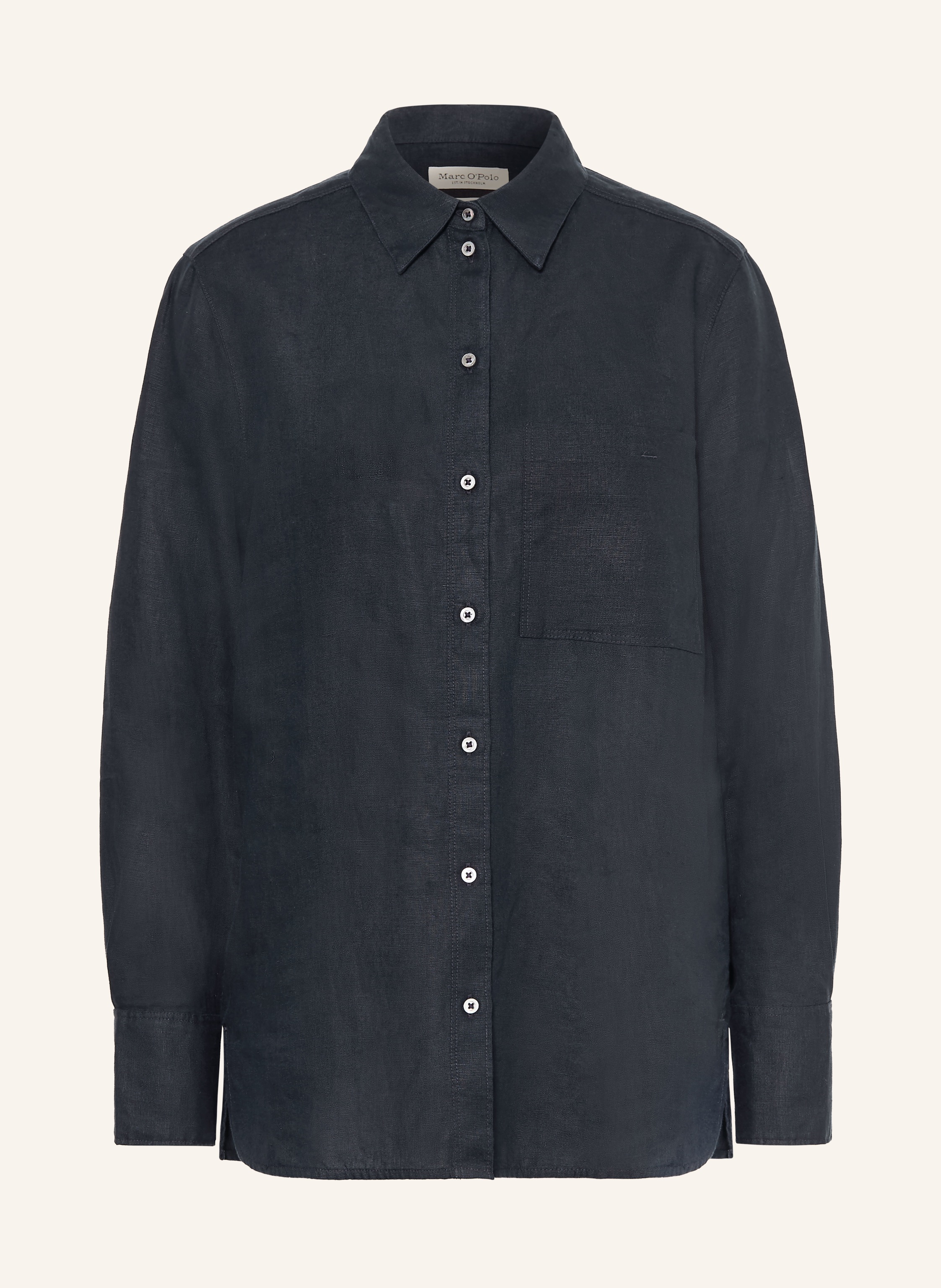 Marc O'polo Hemdbluse Aus Leinen blau
