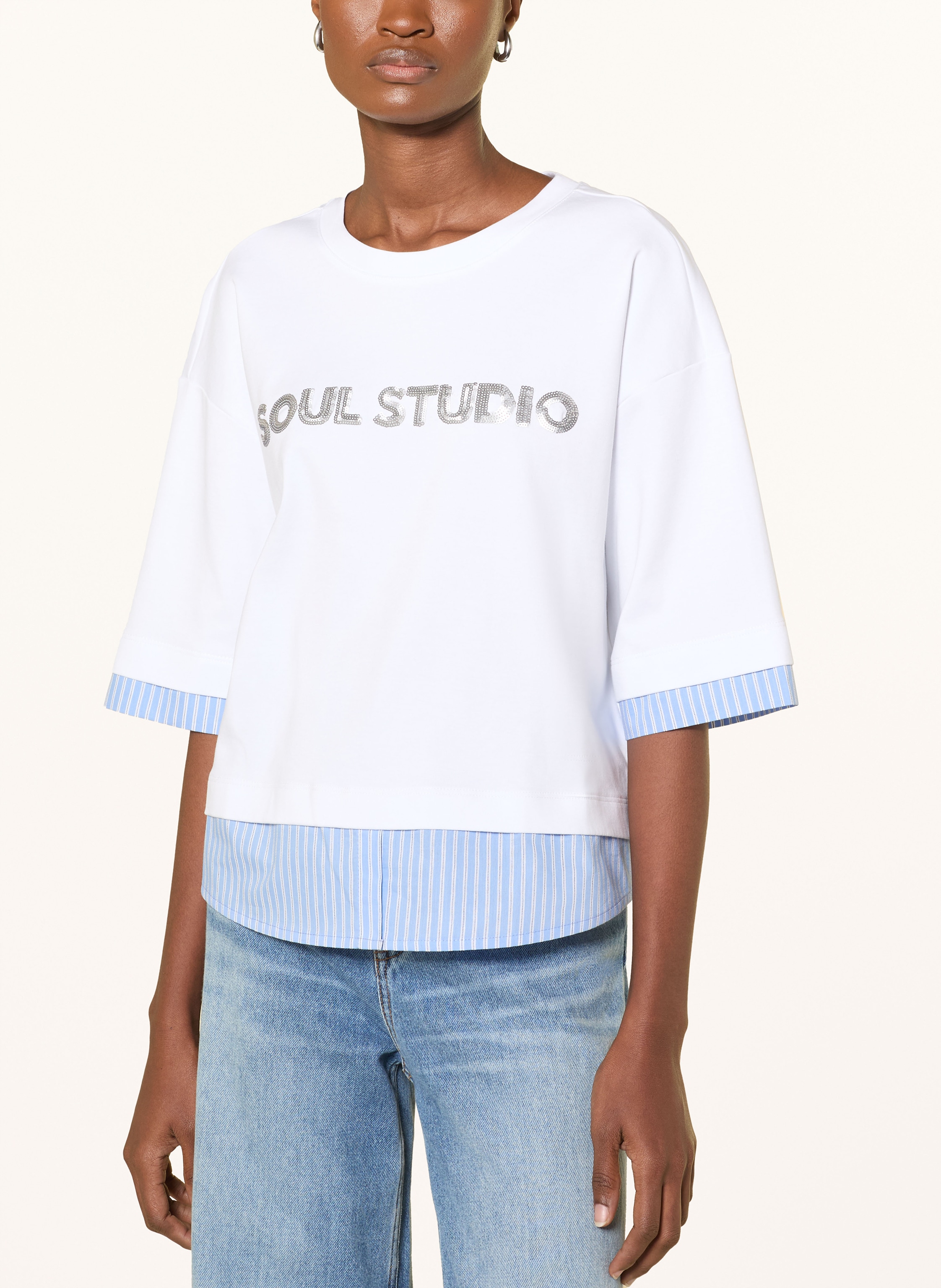 Thumbnail - Smith & Soul T-Shirt Mit Pailletten weiss