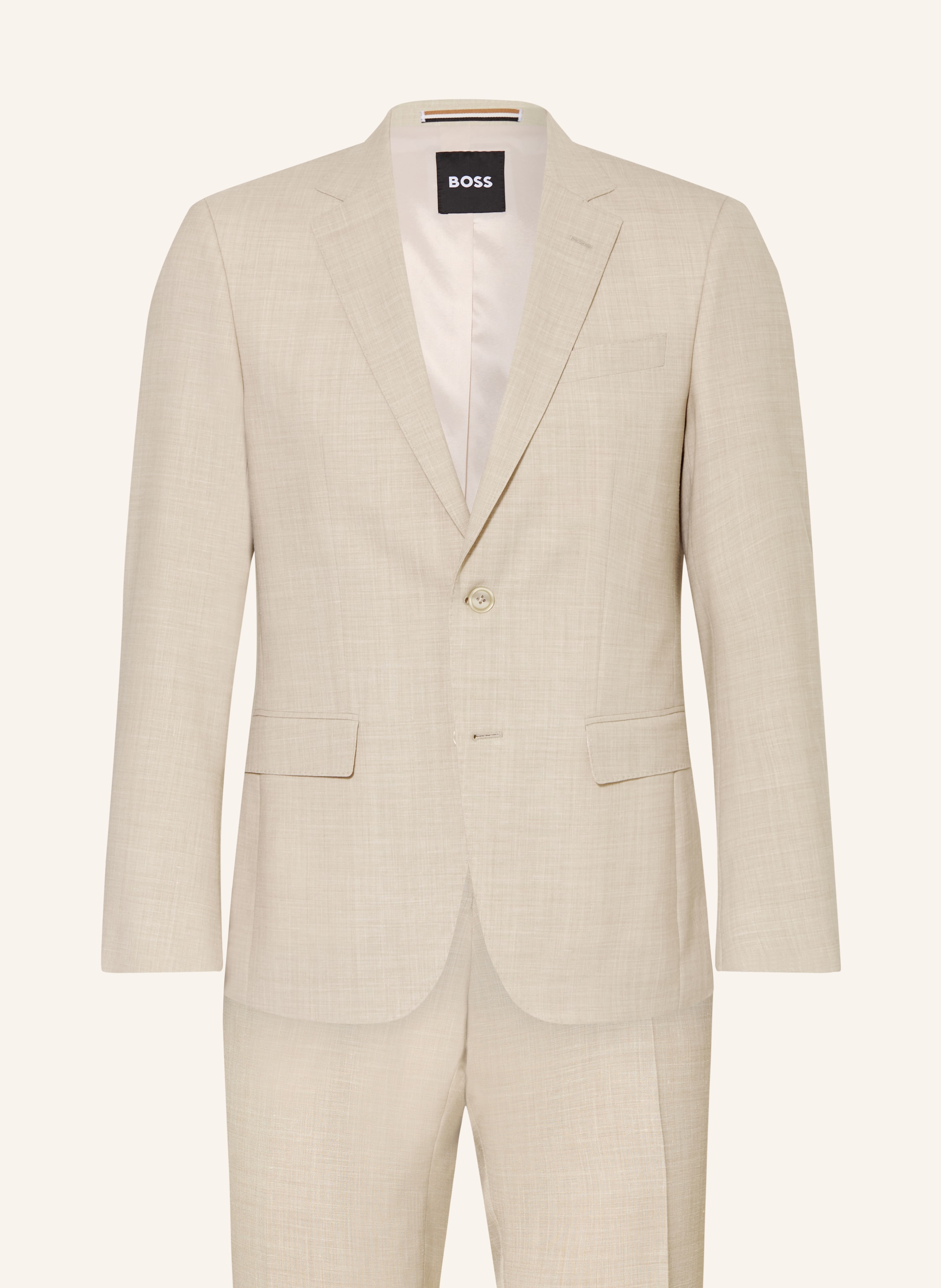 Boss Boss Anzug Huge Slim Fit beige in BEIGE