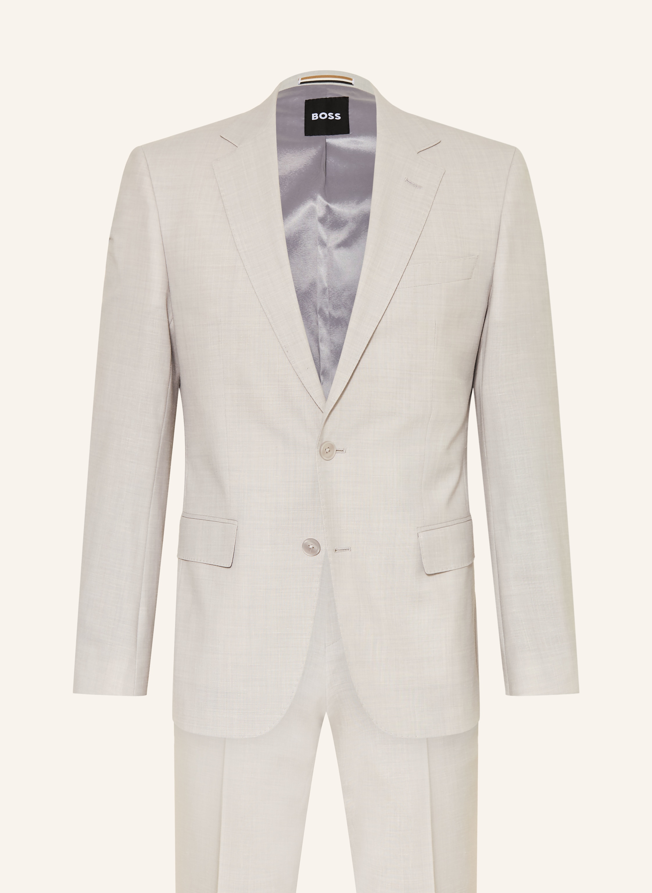 Boss Anzug Huge Slim Fit grau
