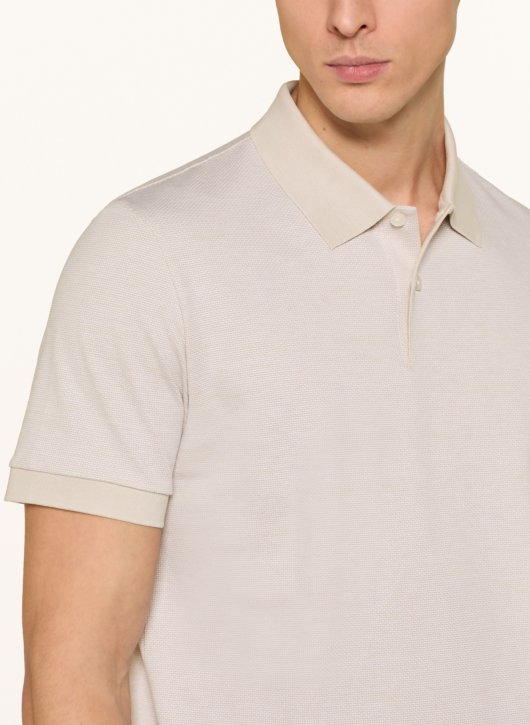 Thumbnail - Boss Piqué-Poloshirt Parlay beige