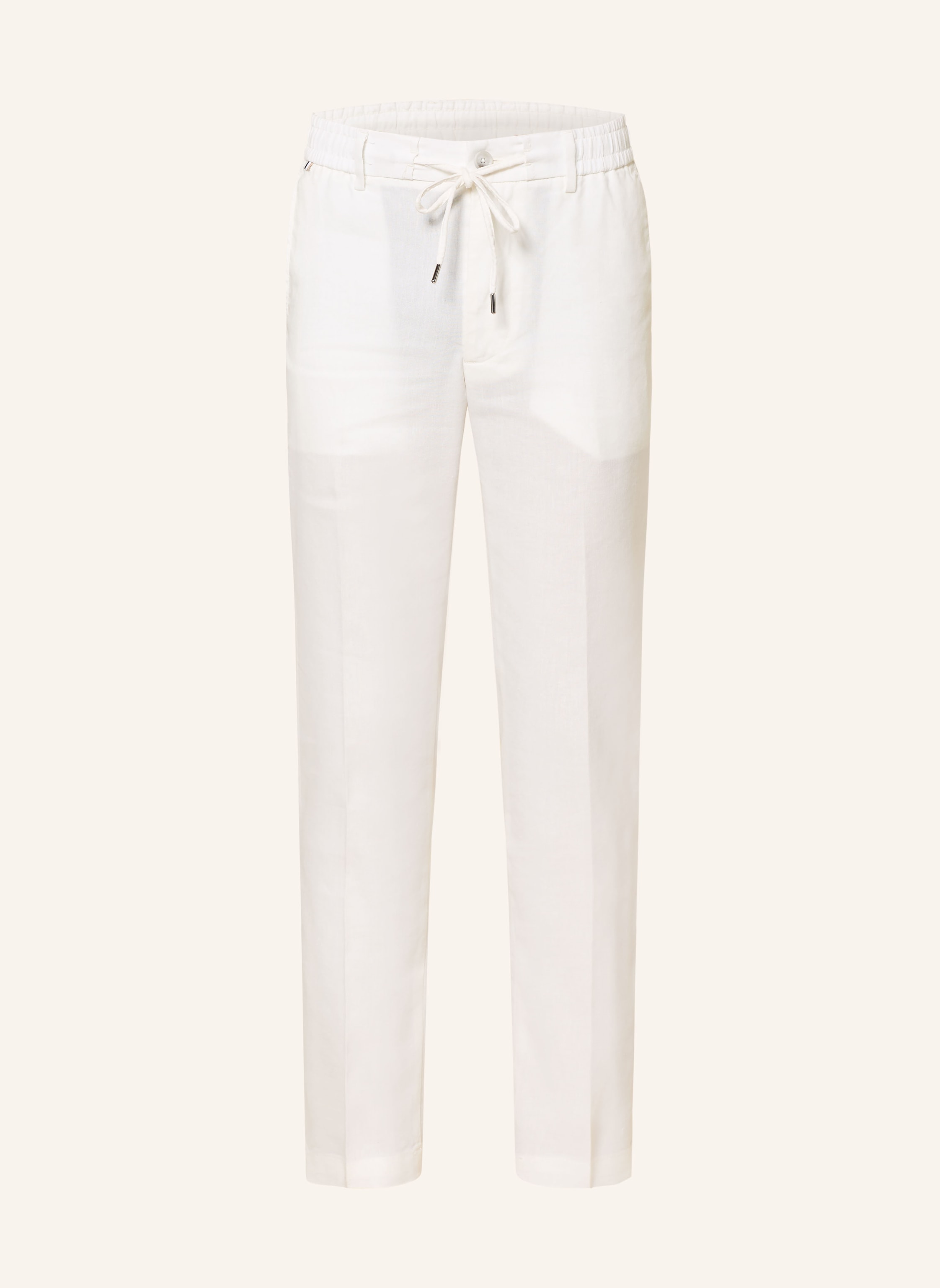 Boss Hose Kane Extra Slim Fit Mit Leinen weiss
