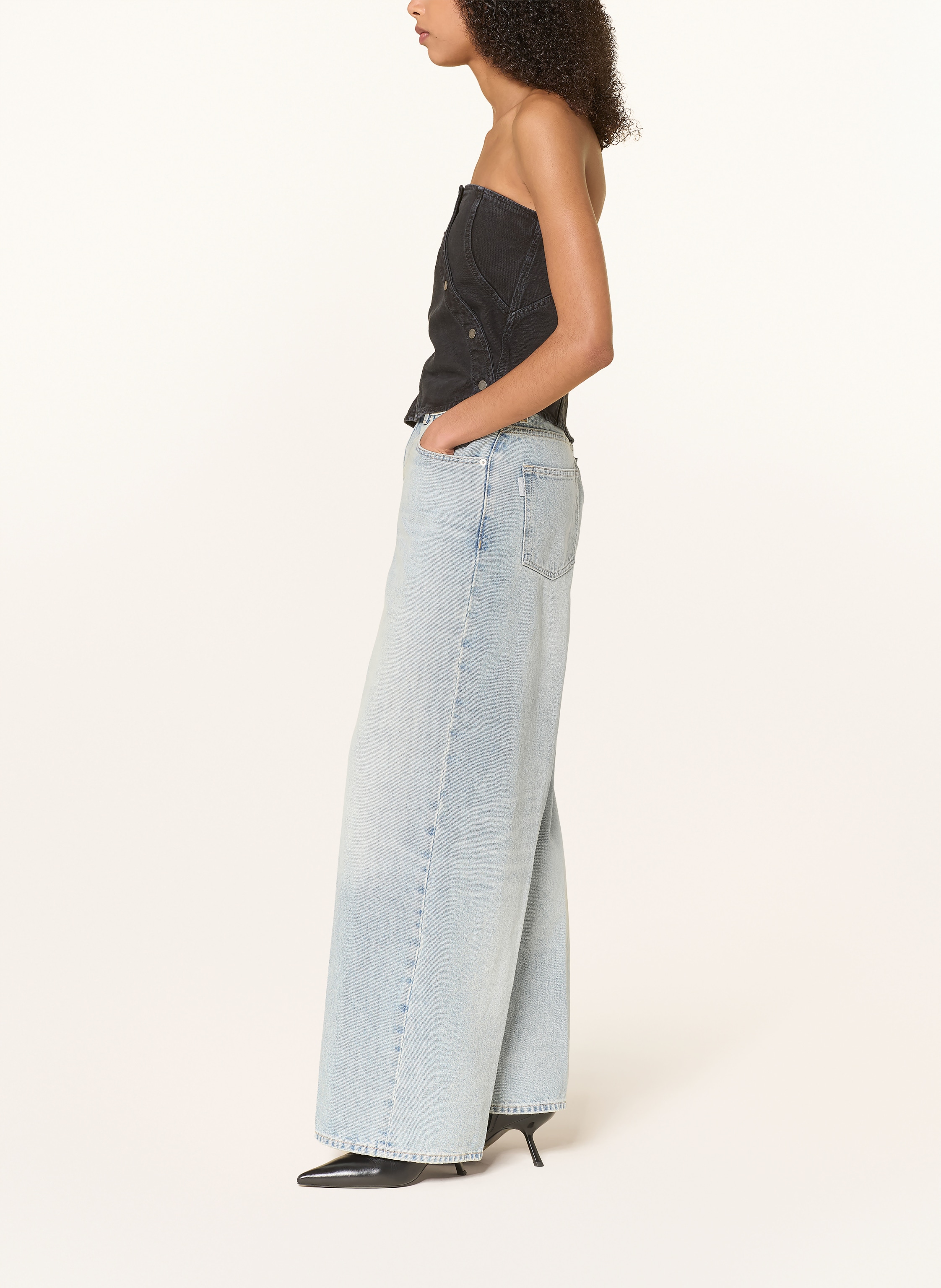 Thumbnail - Haikure Wide Leg Jeans Bethany blau