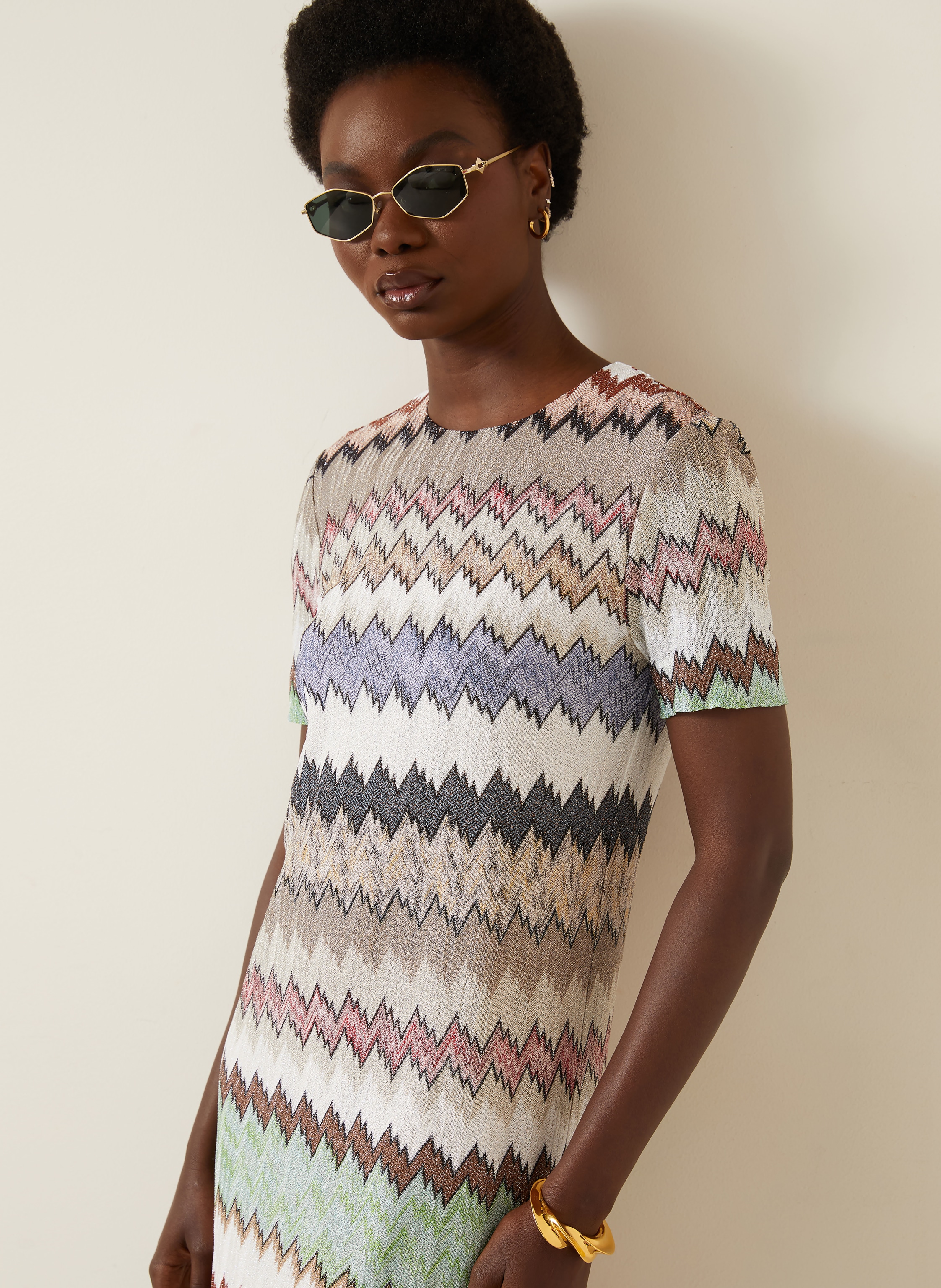 Thumbnail - Missoni Strickkleid Mit Glitzergarn schwarz