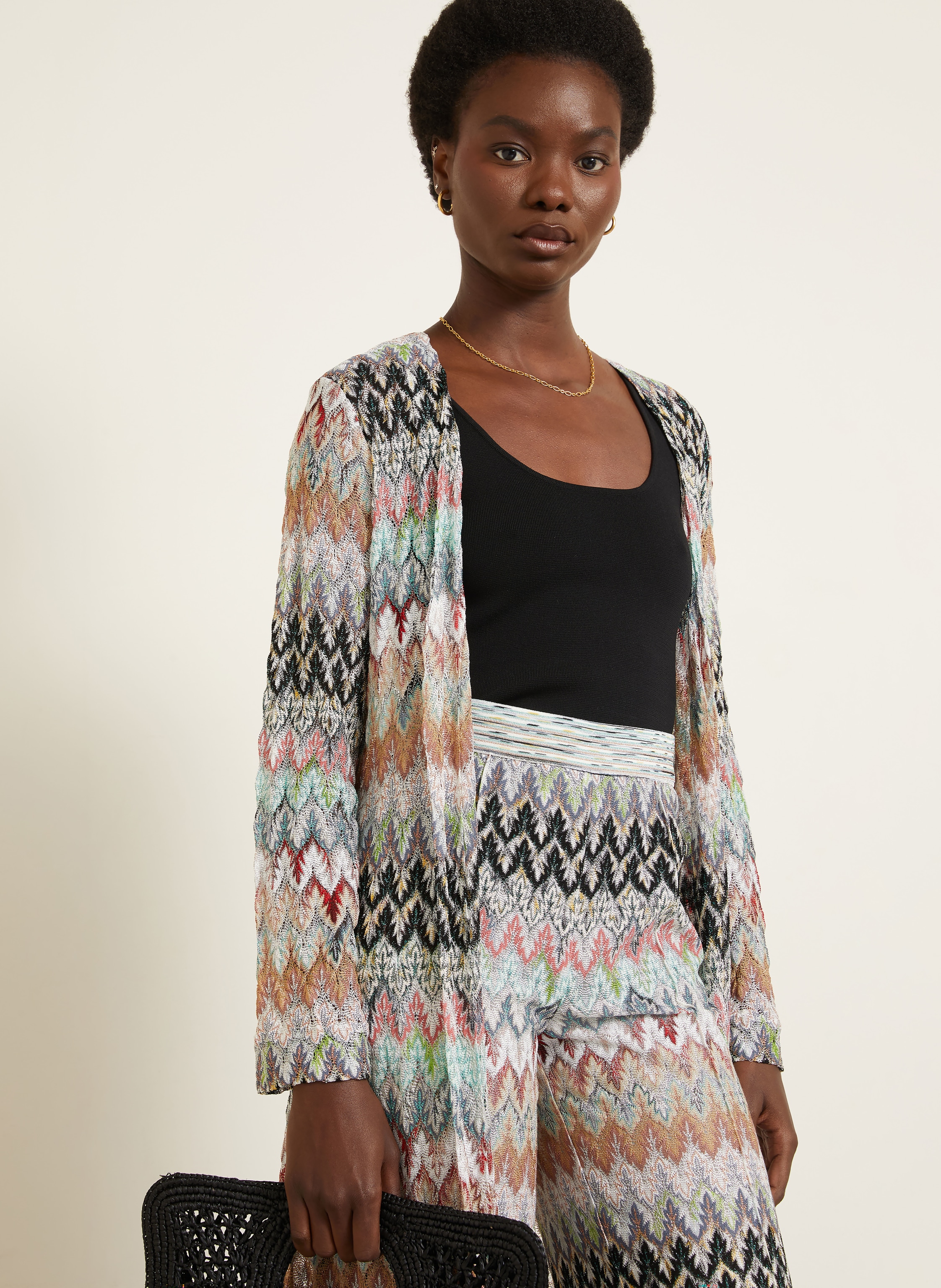 Thumbnail - Missoni Strickhülle Mit Glitzergarn weiss