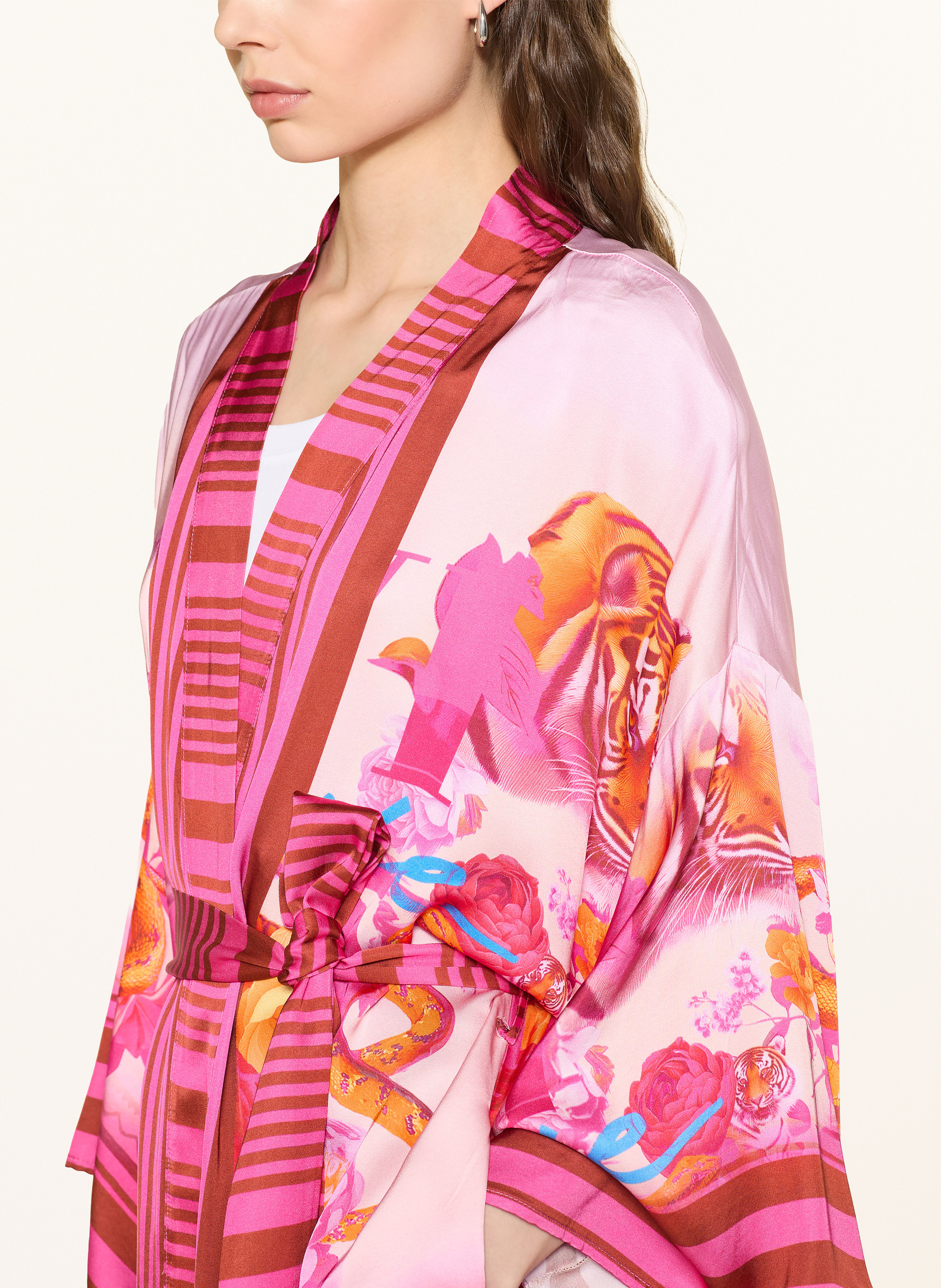 Thumbnail - Miss Goodlife Satinkimono pink