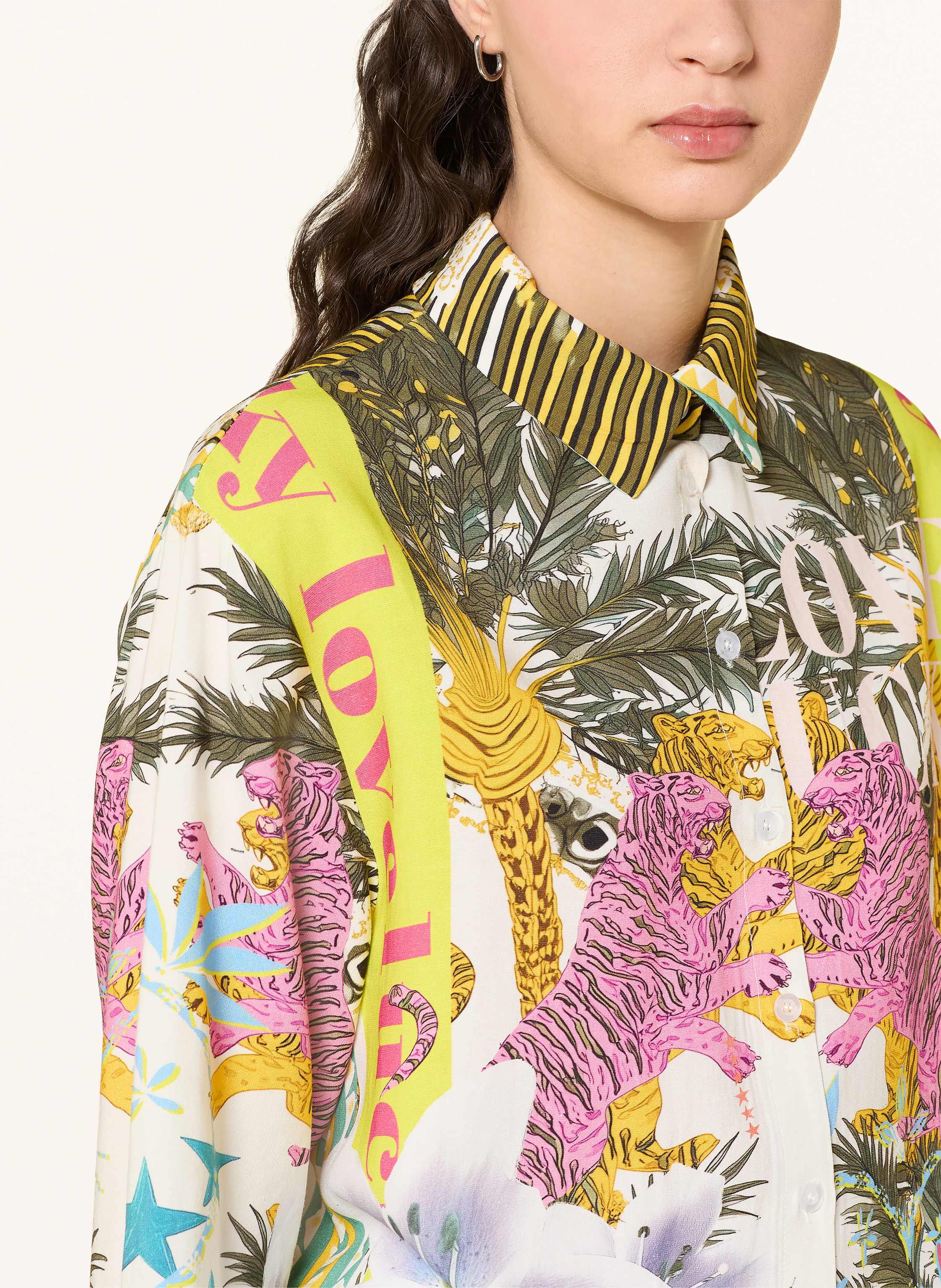 Thumbnail - Miss Goodlife Hemdbluse Viva La Jungle pink