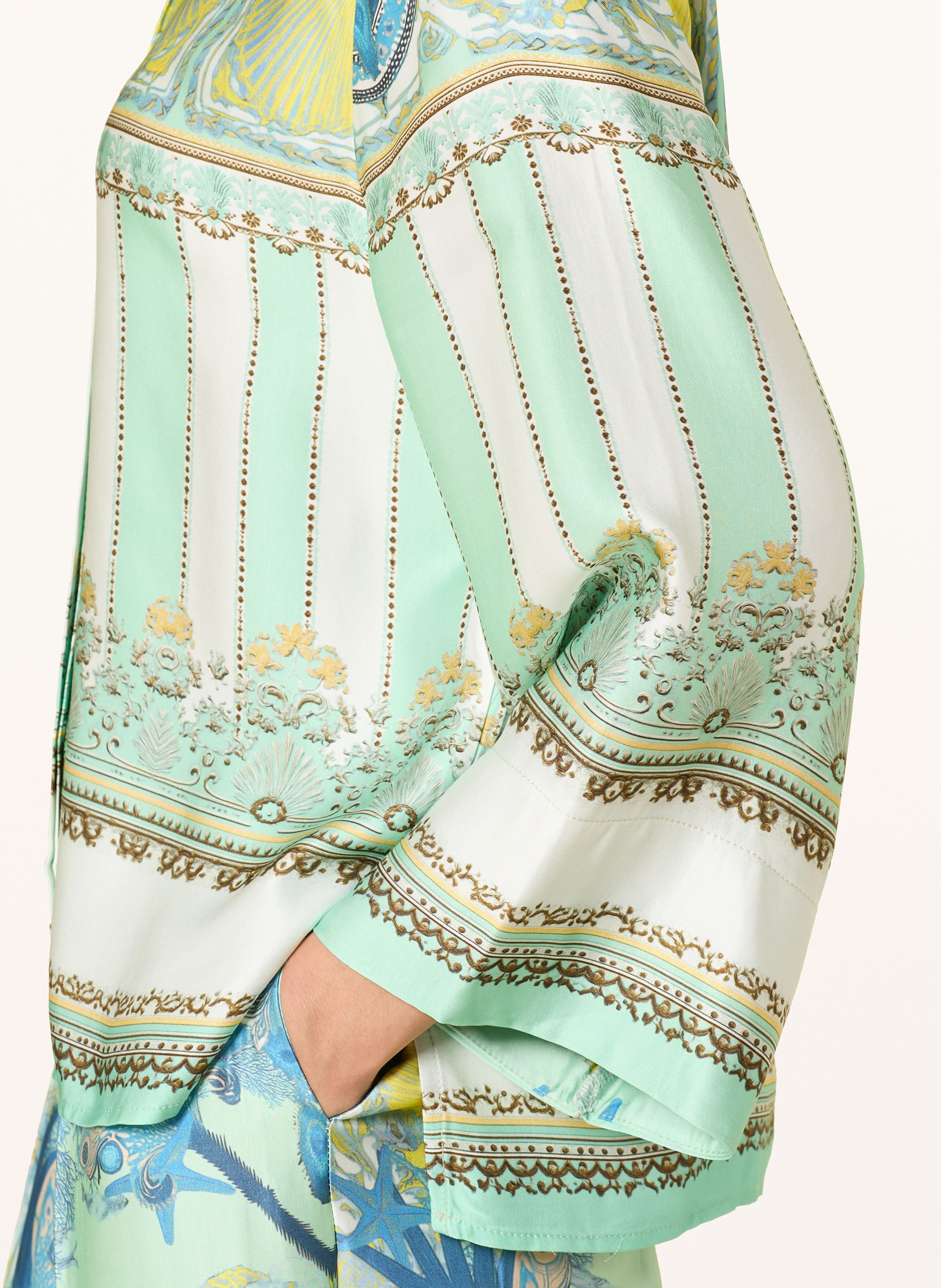 Thumbnail - Miss Goodlife Hemdbluse Celestiel Aus Satin gruen