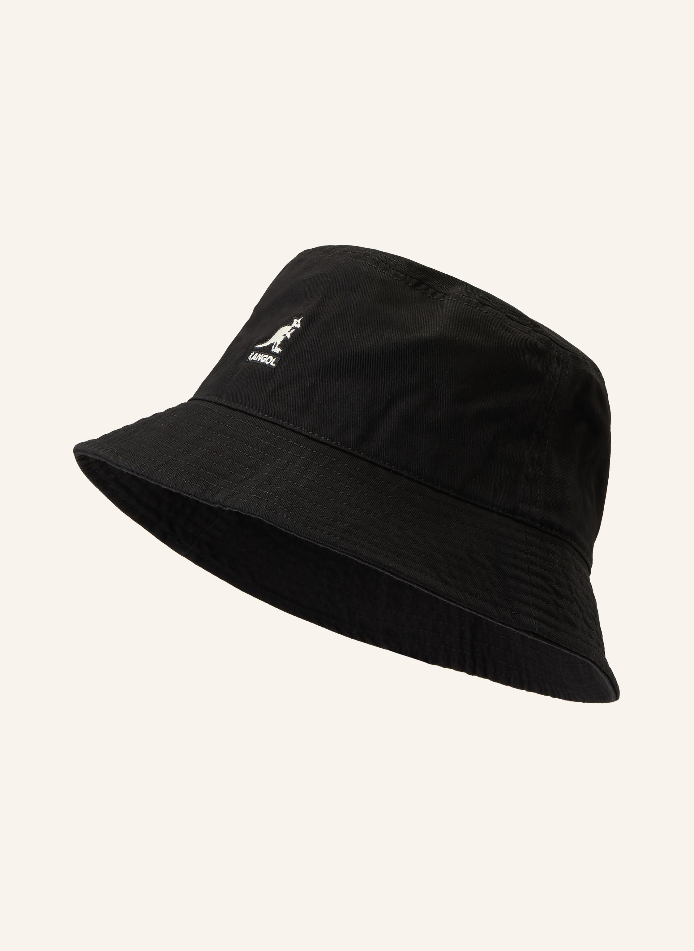 Kangol Washed Bucket Hat – Chapeau Bob Été En Coton Lavé, Noir, Taille L (58-59 Cm)