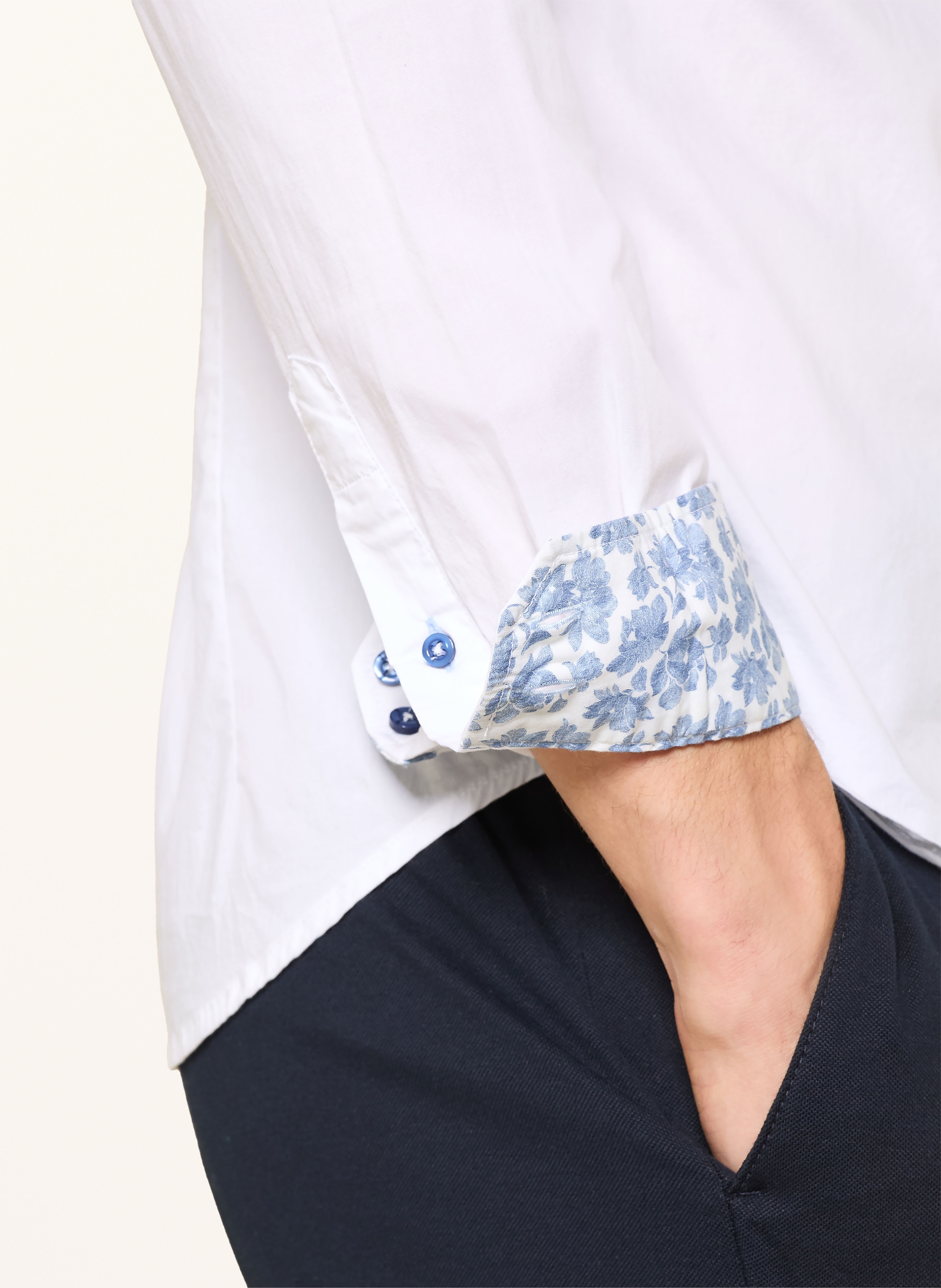 Thumbnail - q1 Manufaktur Hemd Sandro Extra Slim Fit weiss