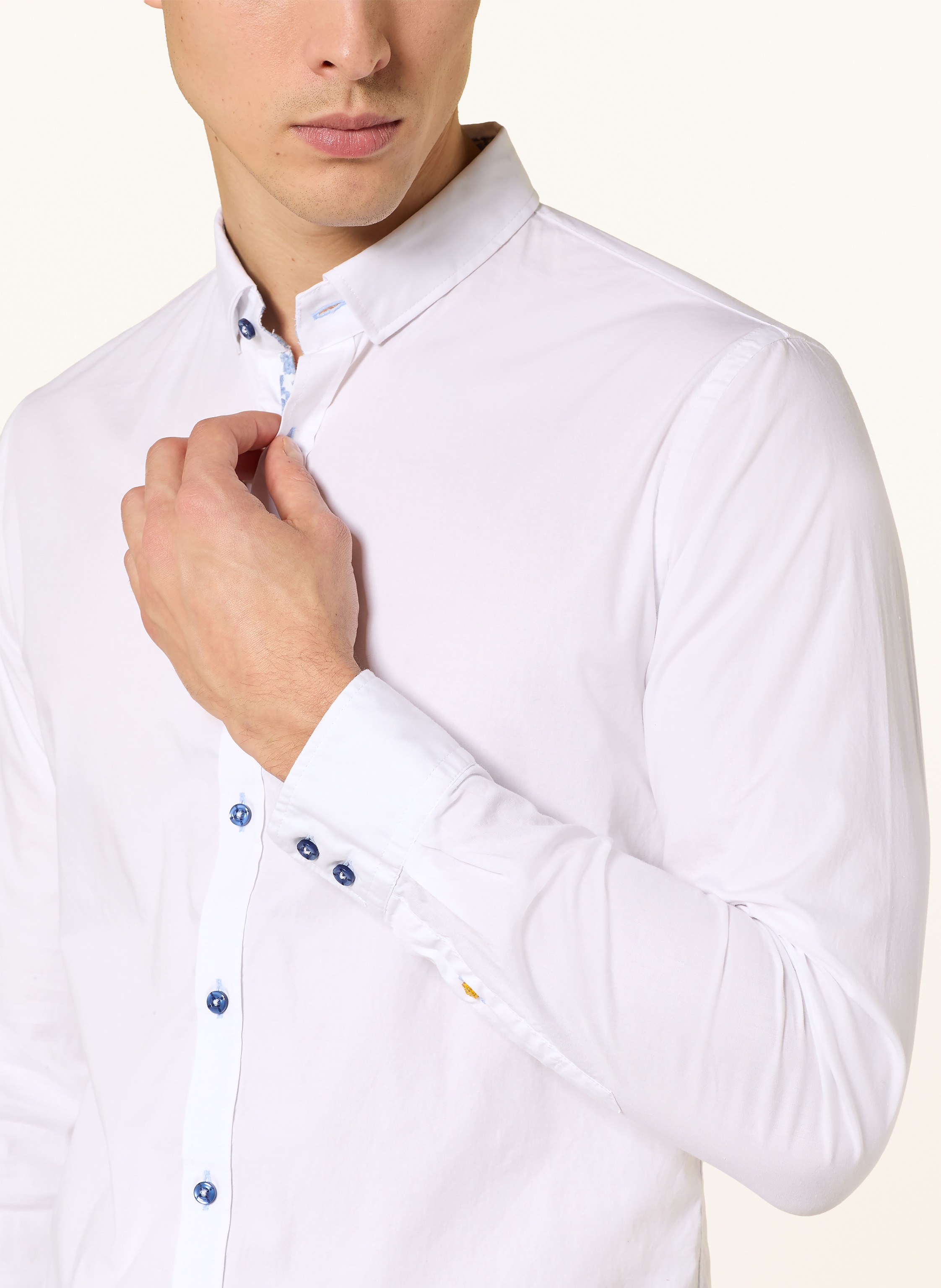 Thumbnail - q1 Manufaktur Hemd Sandro Extra Slim Fit weiss