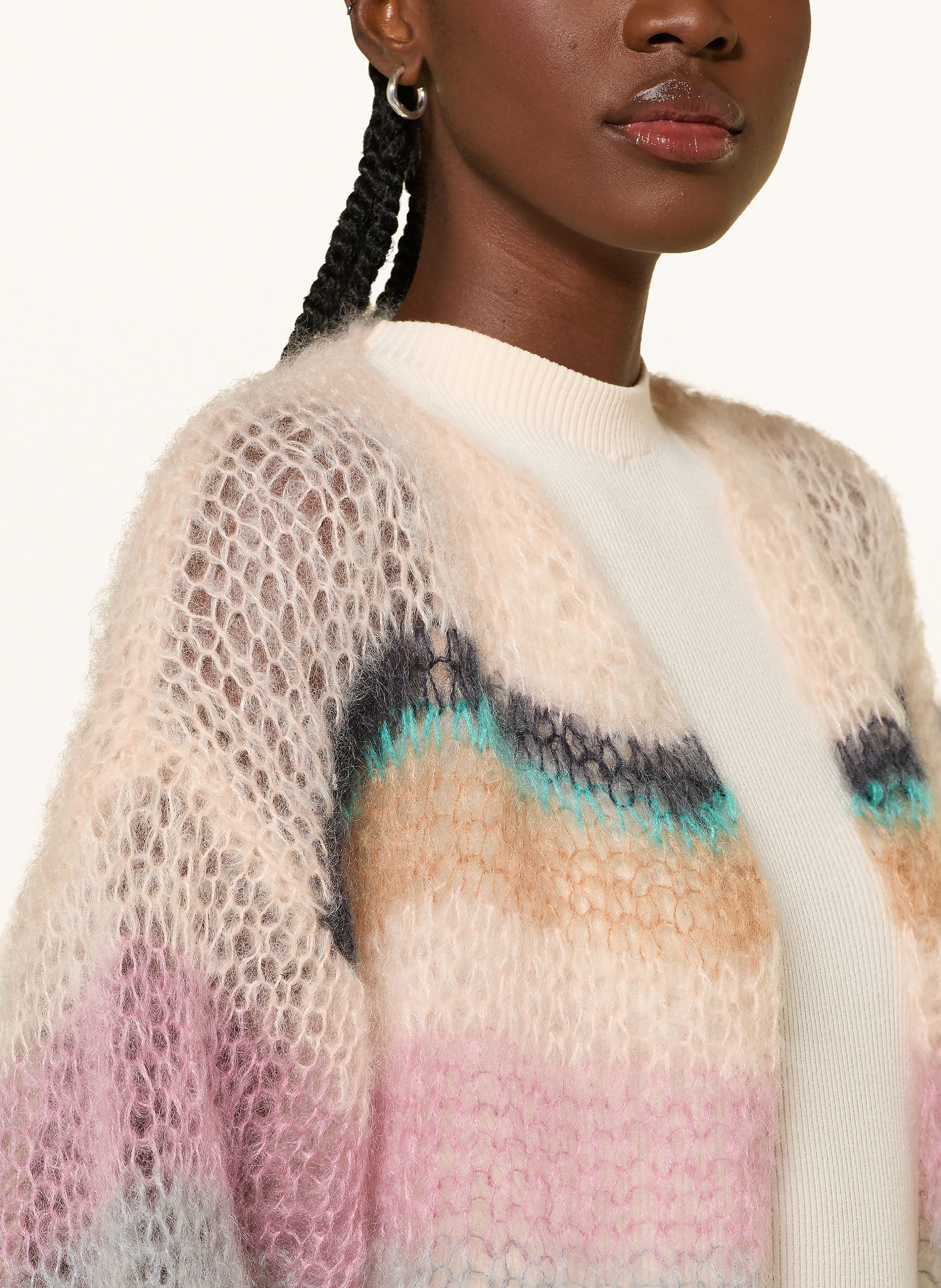 Thumbnail - Maiami Strickhülle Aus Mohair grau