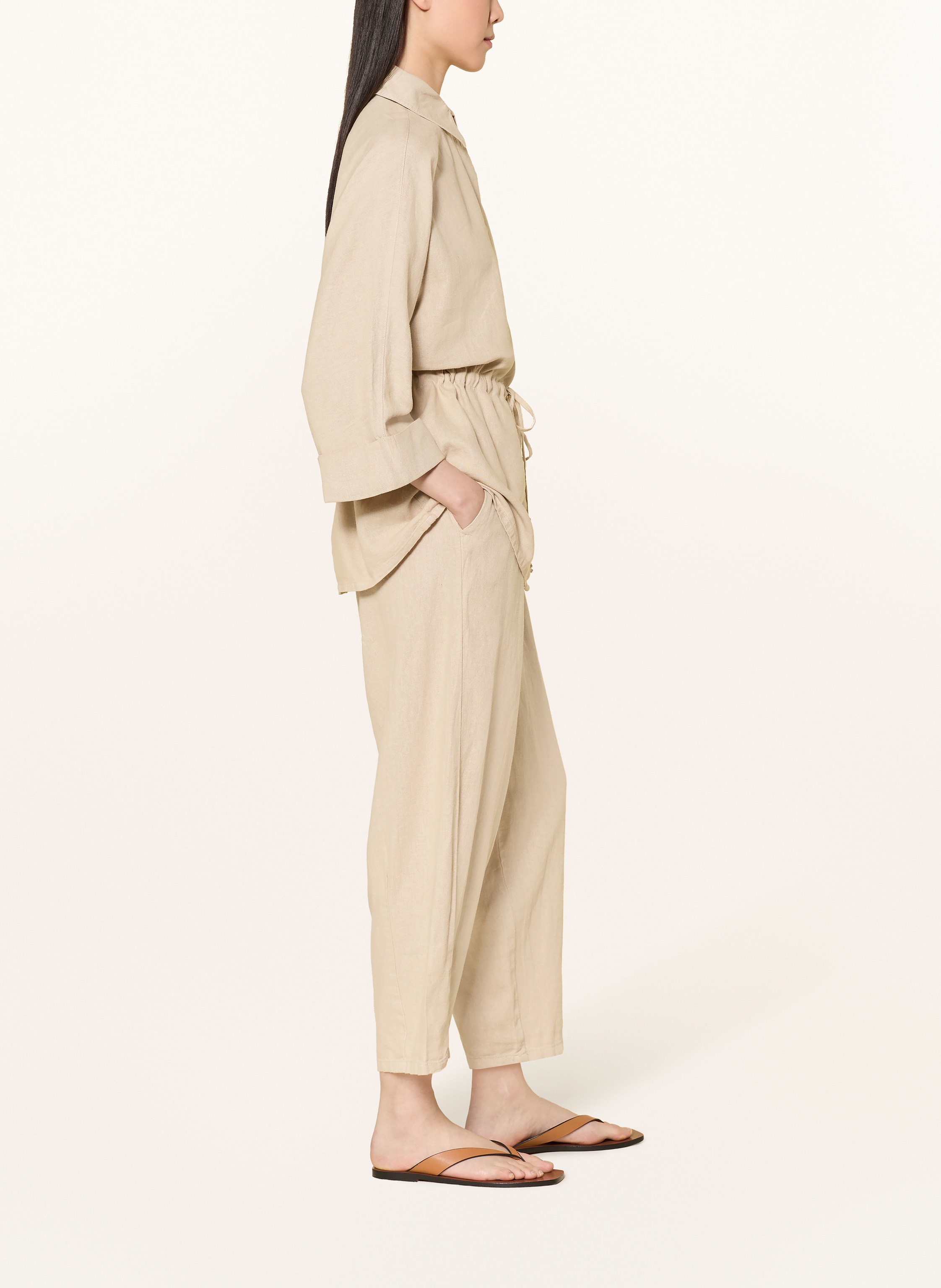 Thumbnail - Cartoon 7/8-Hose Mit Leinen beige