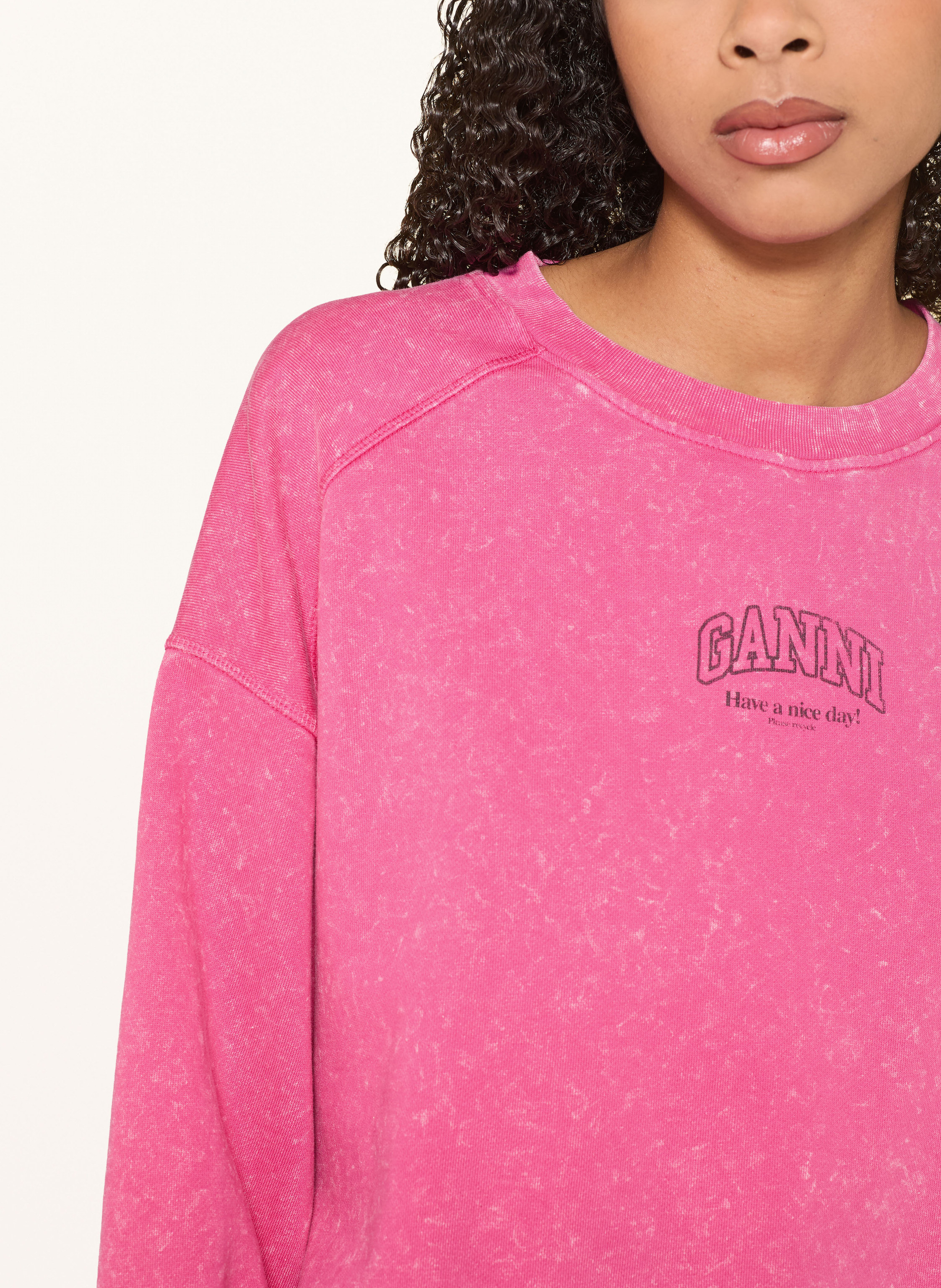 Thumbnail - Ganni Sweatshirt pink