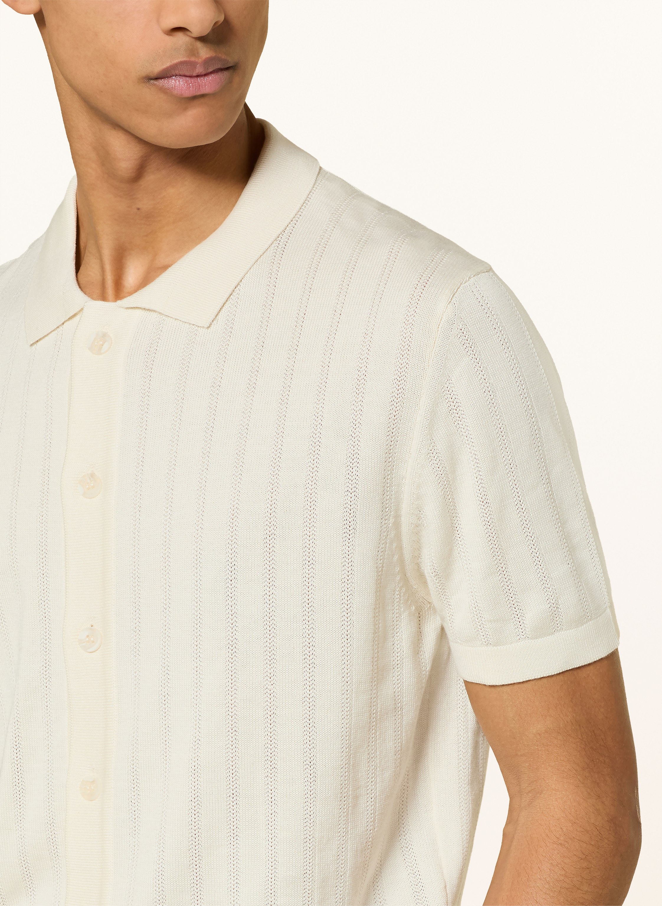 Thumbnail - Paul Strickhemd Slim Fit beige