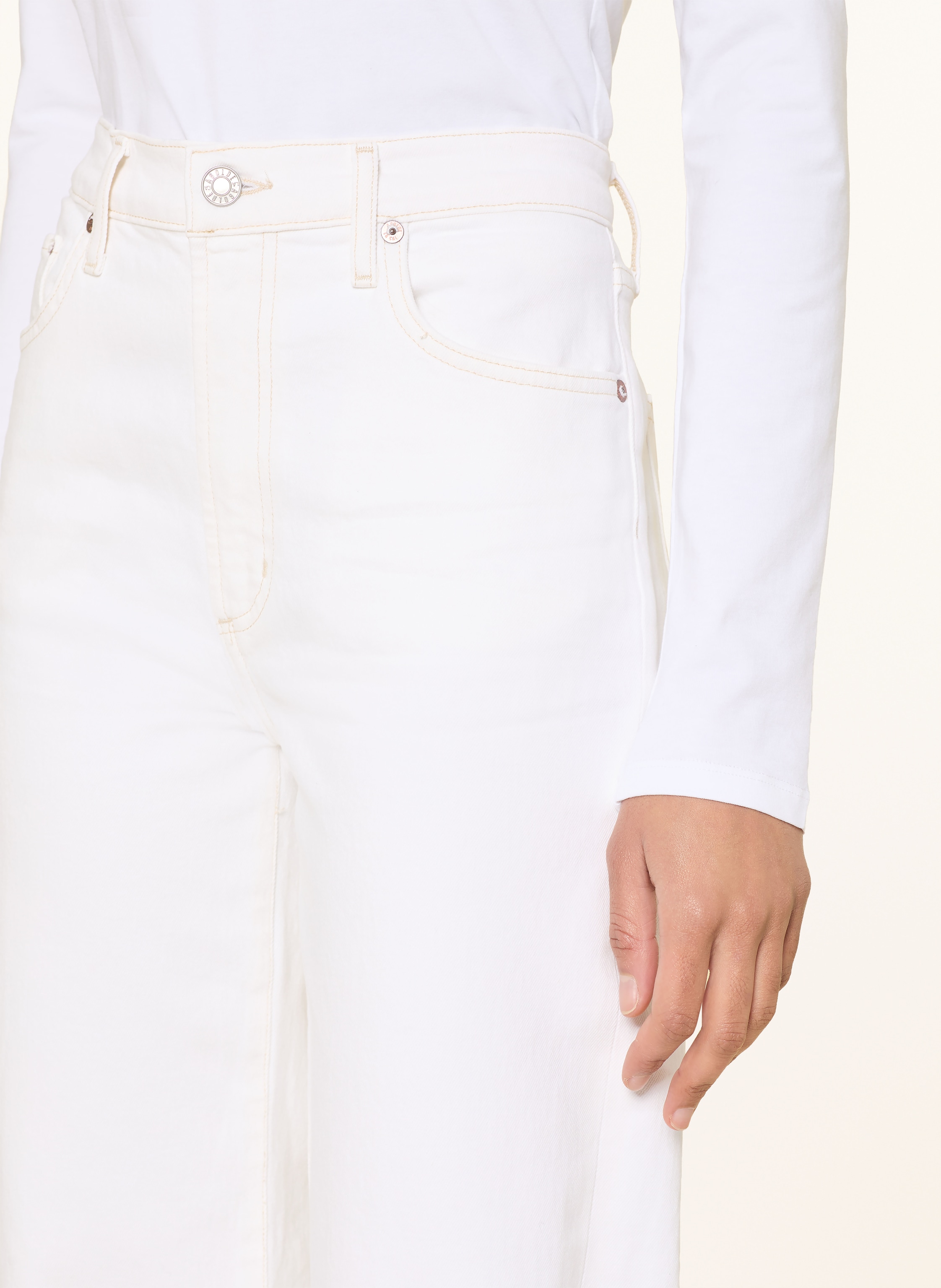 Thumbnail - Agolde Cropped Jeans Harper Crop weiss