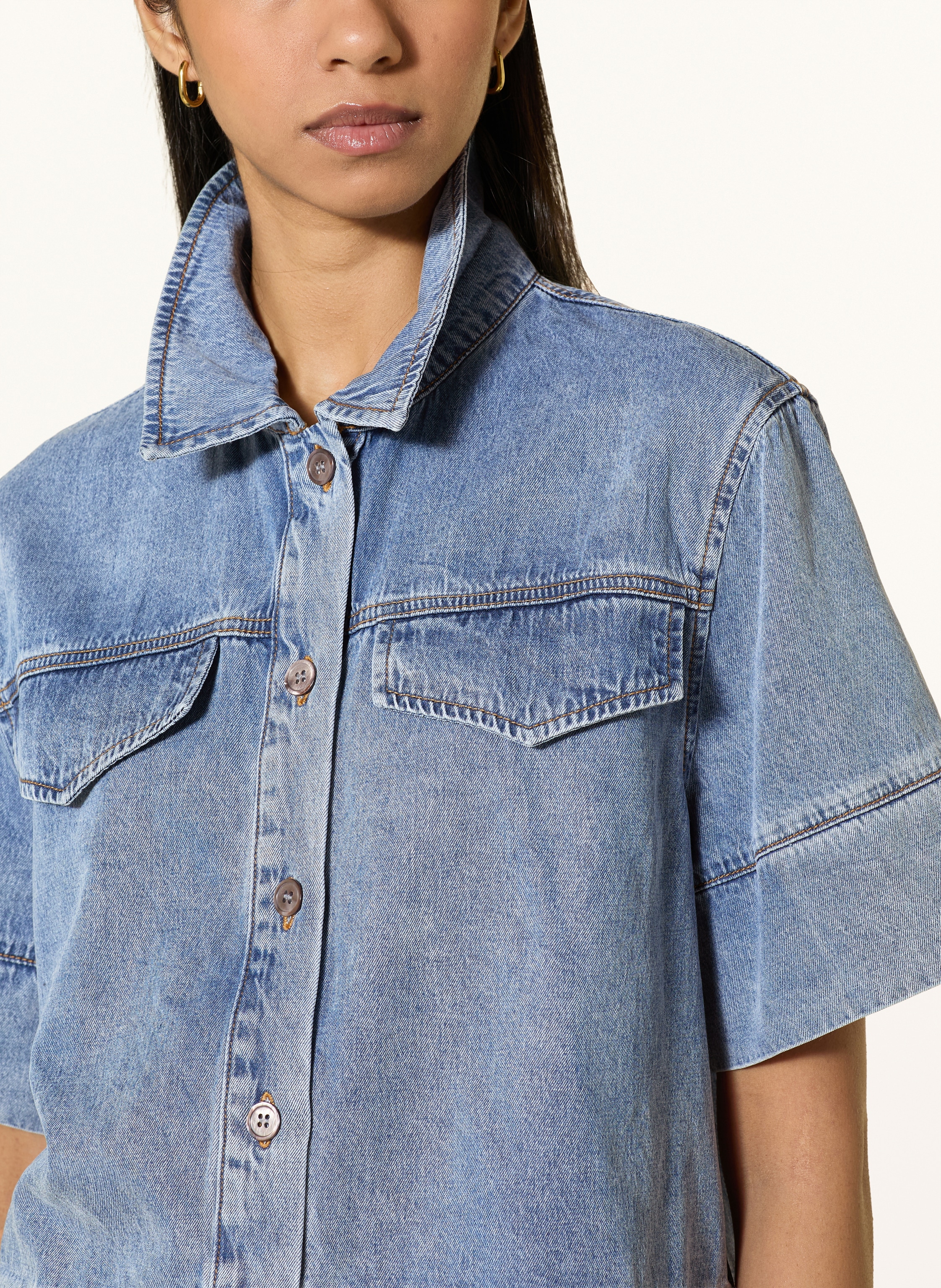 Thumbnail - Suncoo Jeansbluse Laika blau