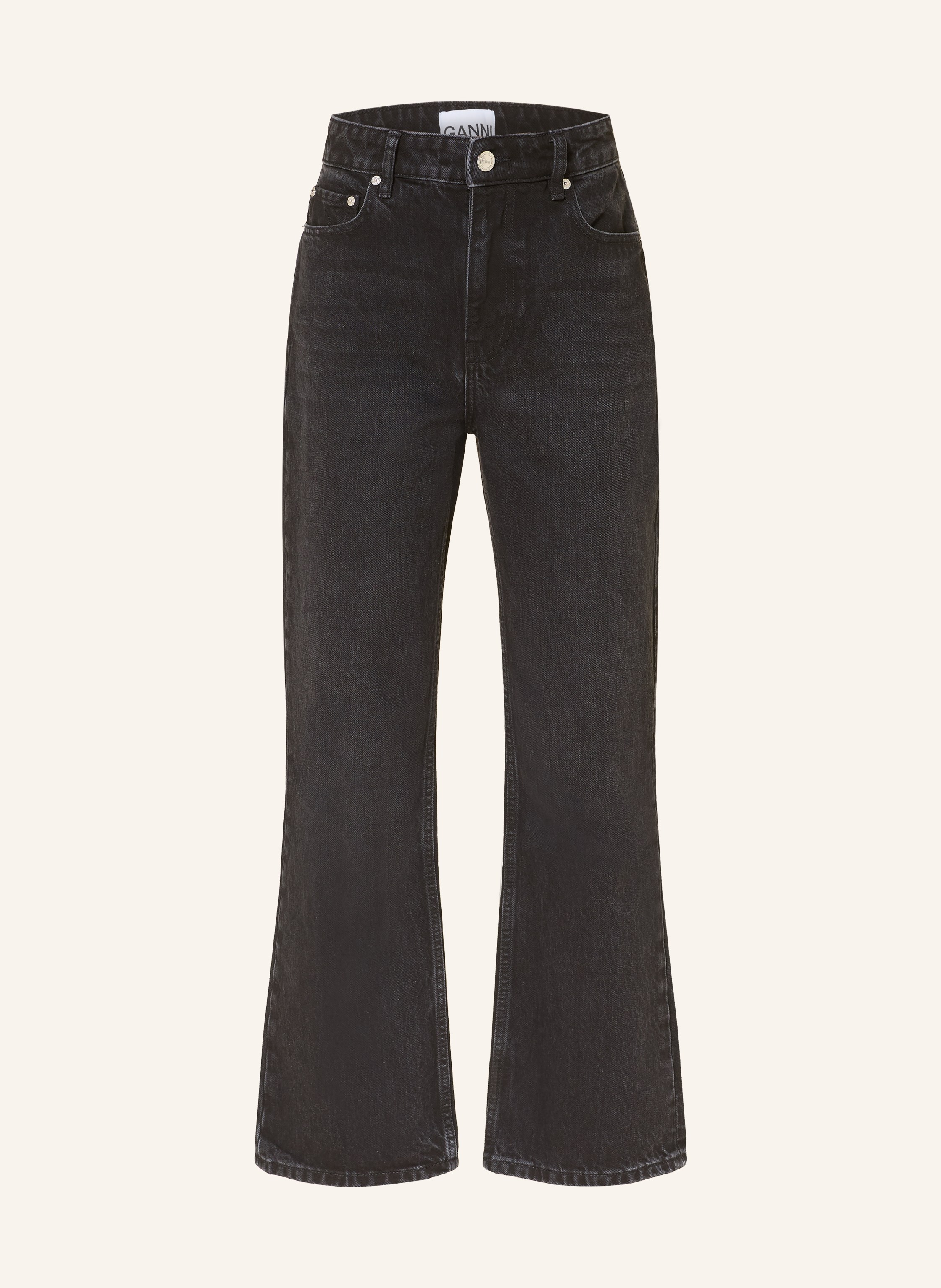 Ganni Wide Leg Jeans schwarz
