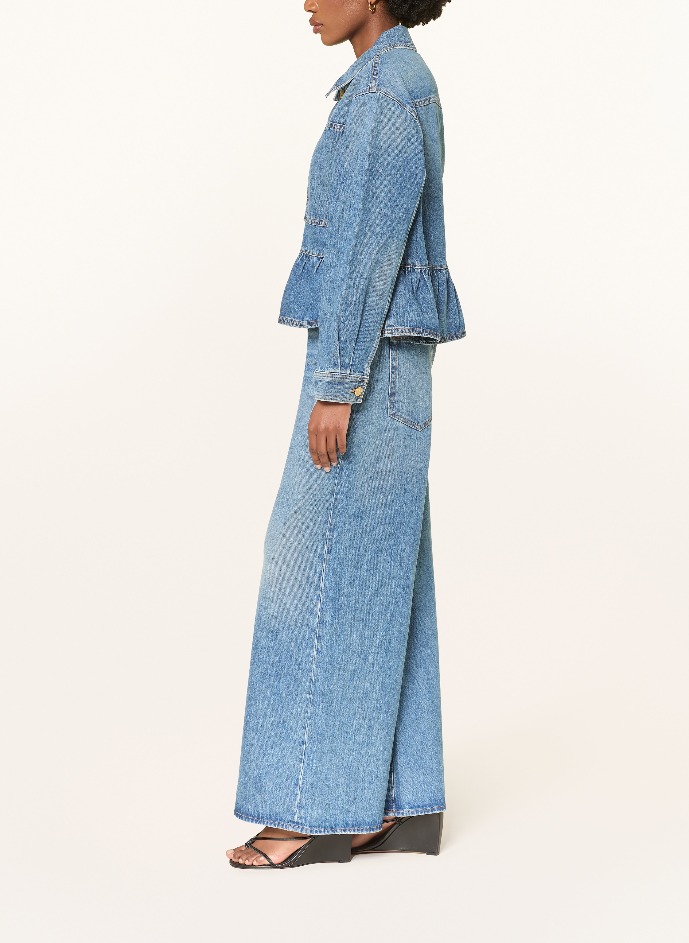 Thumbnail - Ulla Johnson Wide Leg Jeans Zephyr blau