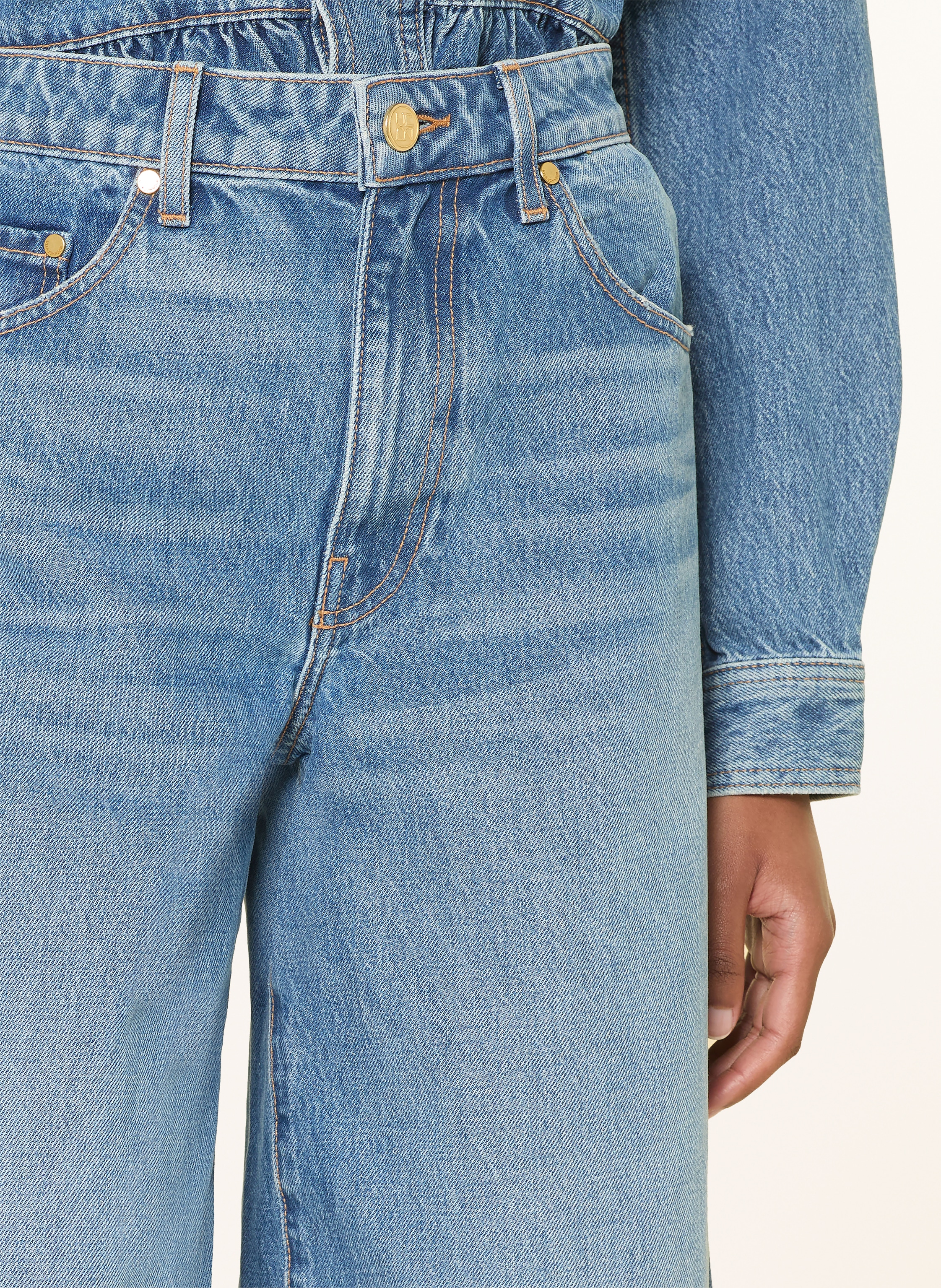 Thumbnail - Ulla Johnson Wide Leg Jeans Zephyr blau