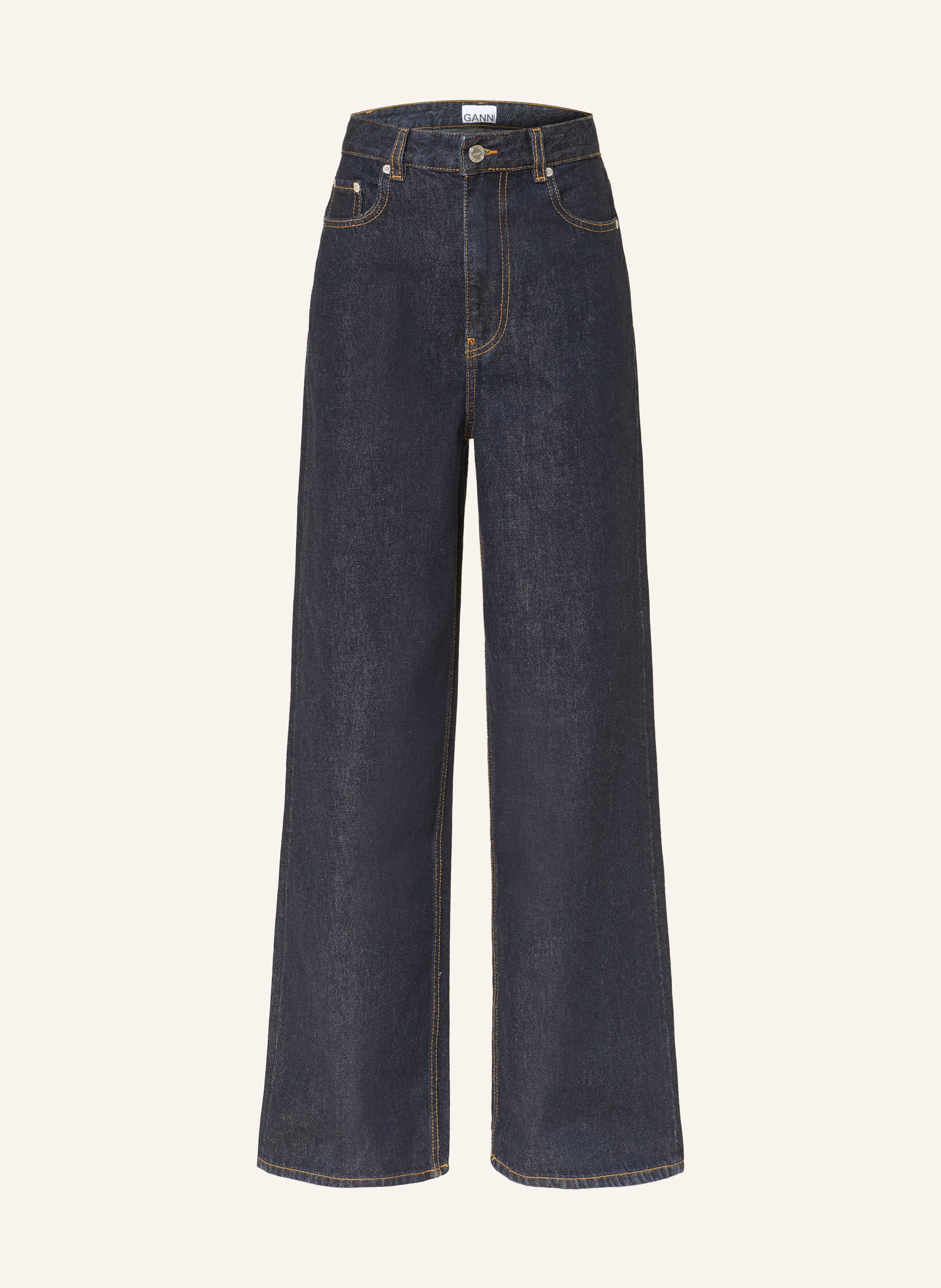 Ganni Straight Jeans blau