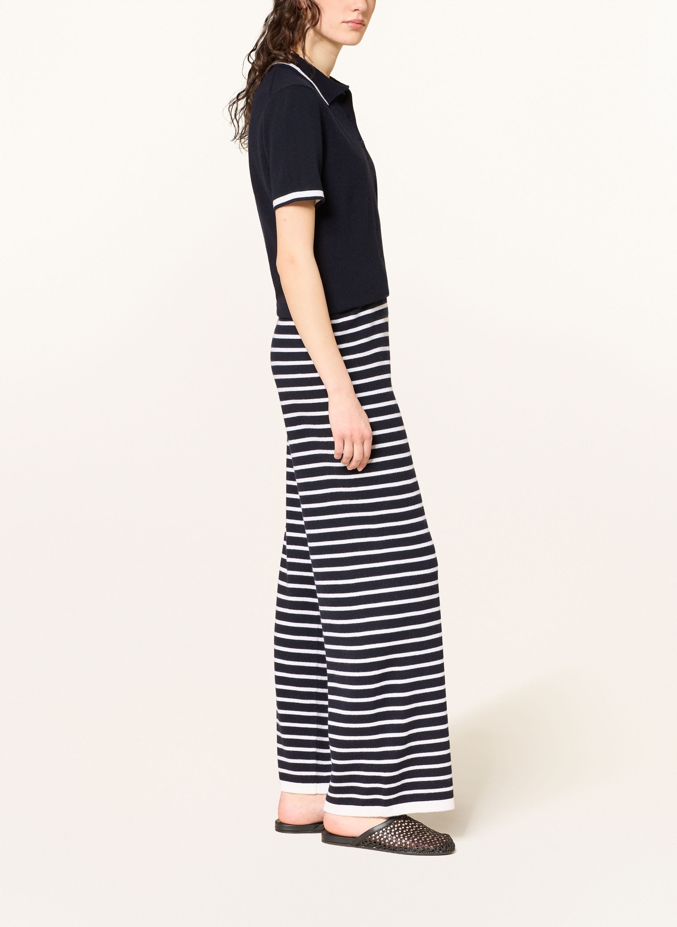 Thumbnail - Allude Strickhose Aus Cashmere blau