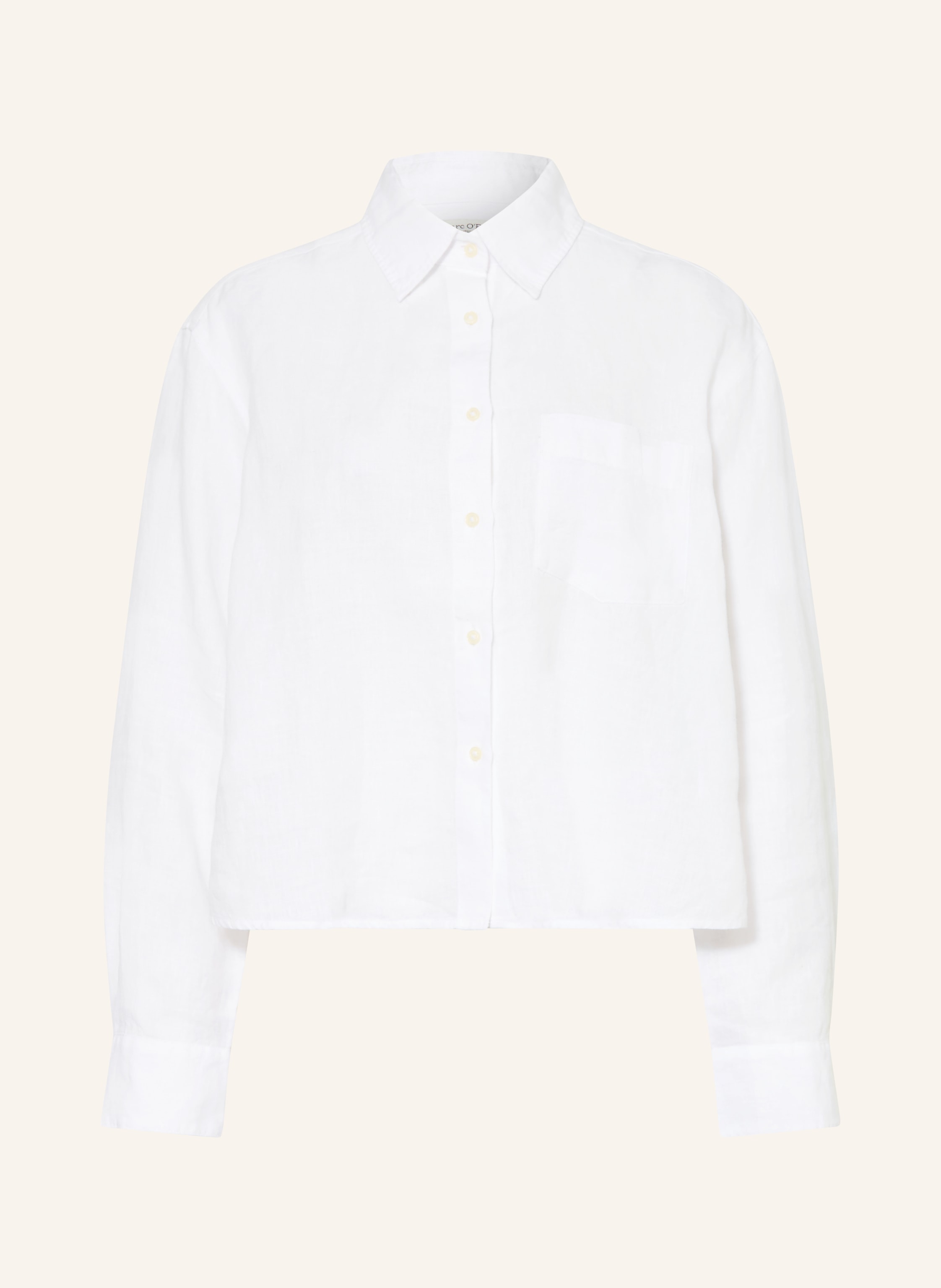 Marc O'polo Hemdbluse Aus Leinen weiss