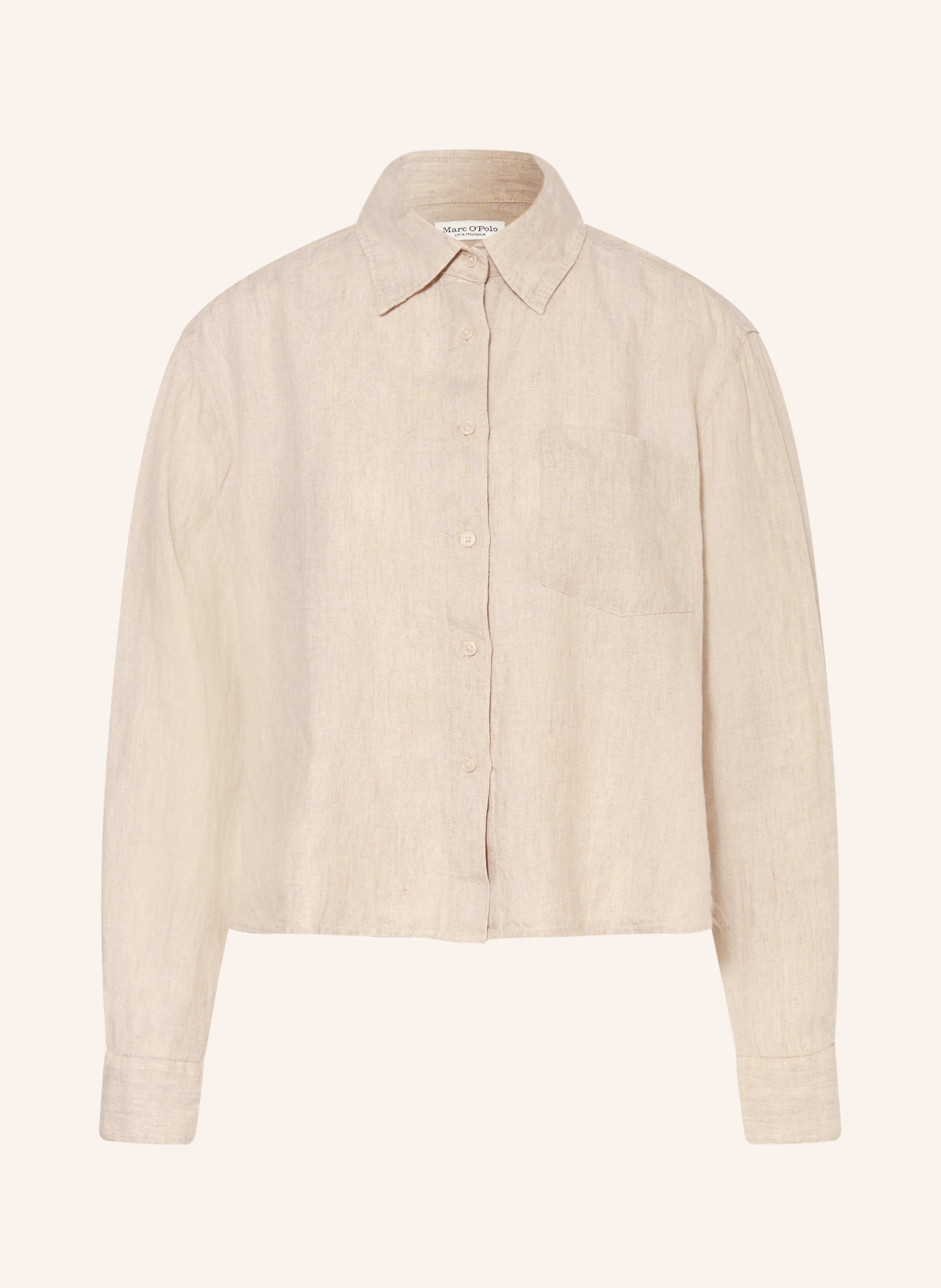 Marc O'polo Hemdbluse Aus Leinen beige