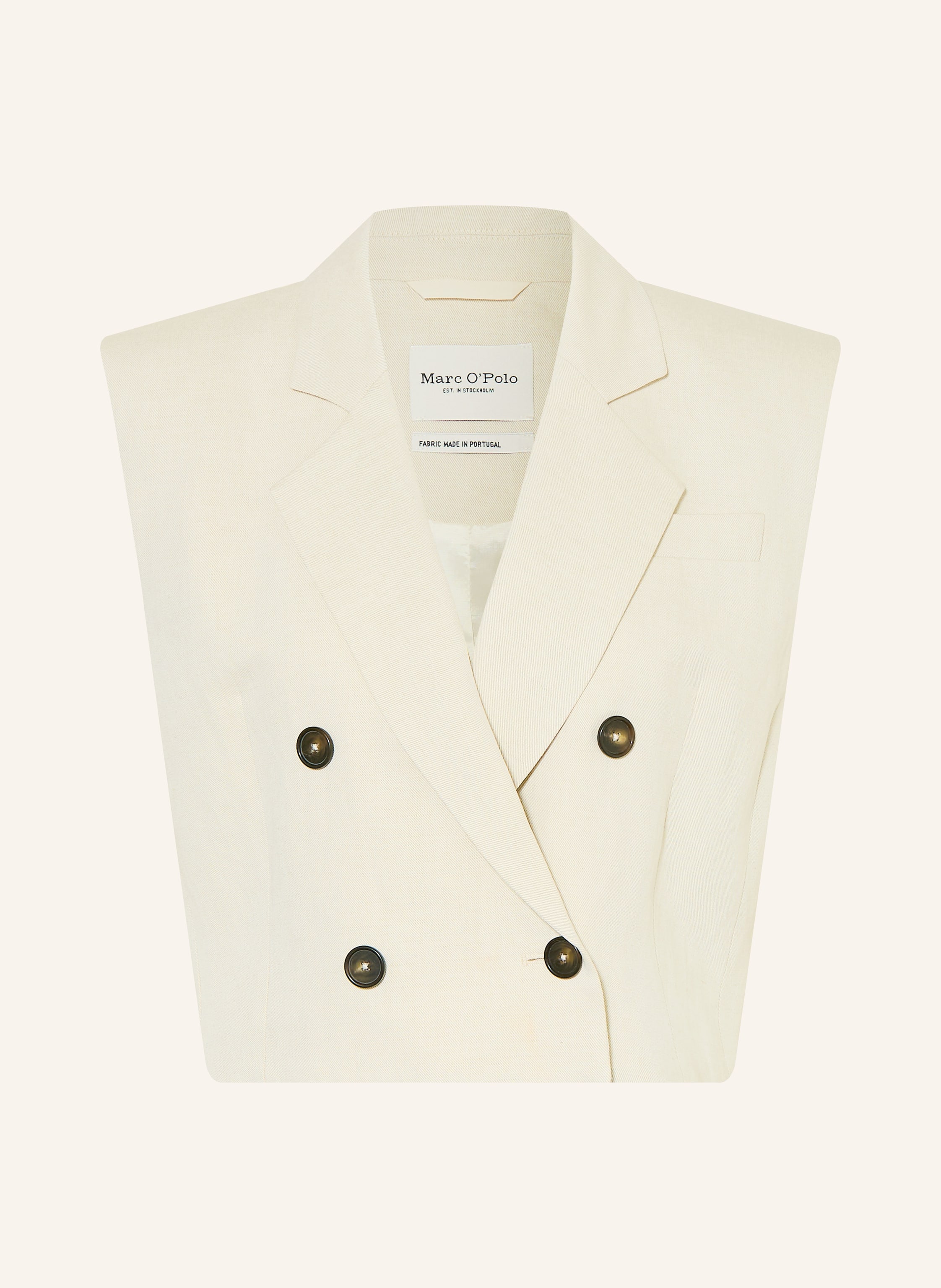 Marc O'polo Blazerweste Mit Leinen beige