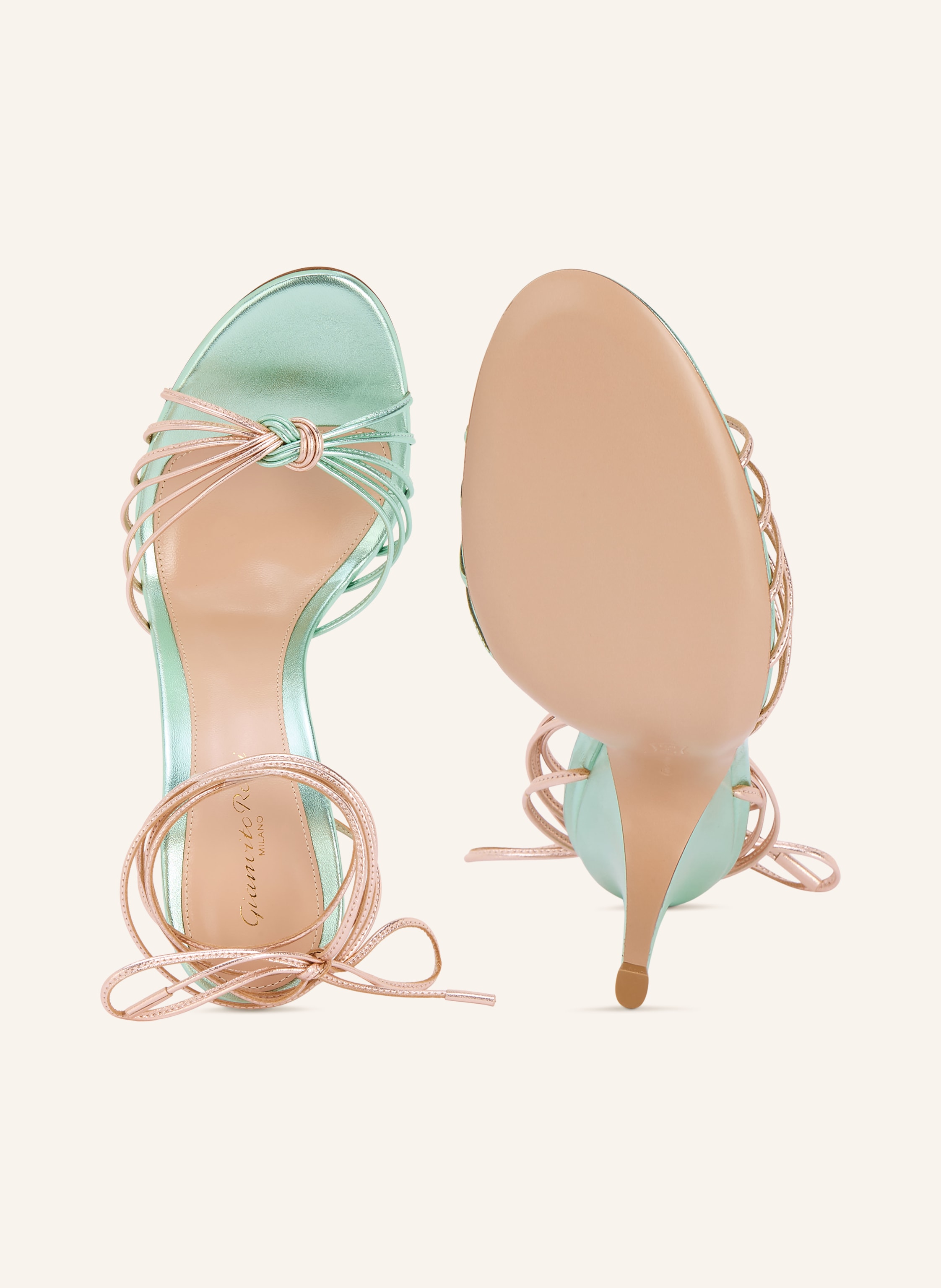 Thumbnail - Gianvito Rossi Sandaletten Malé rosegold