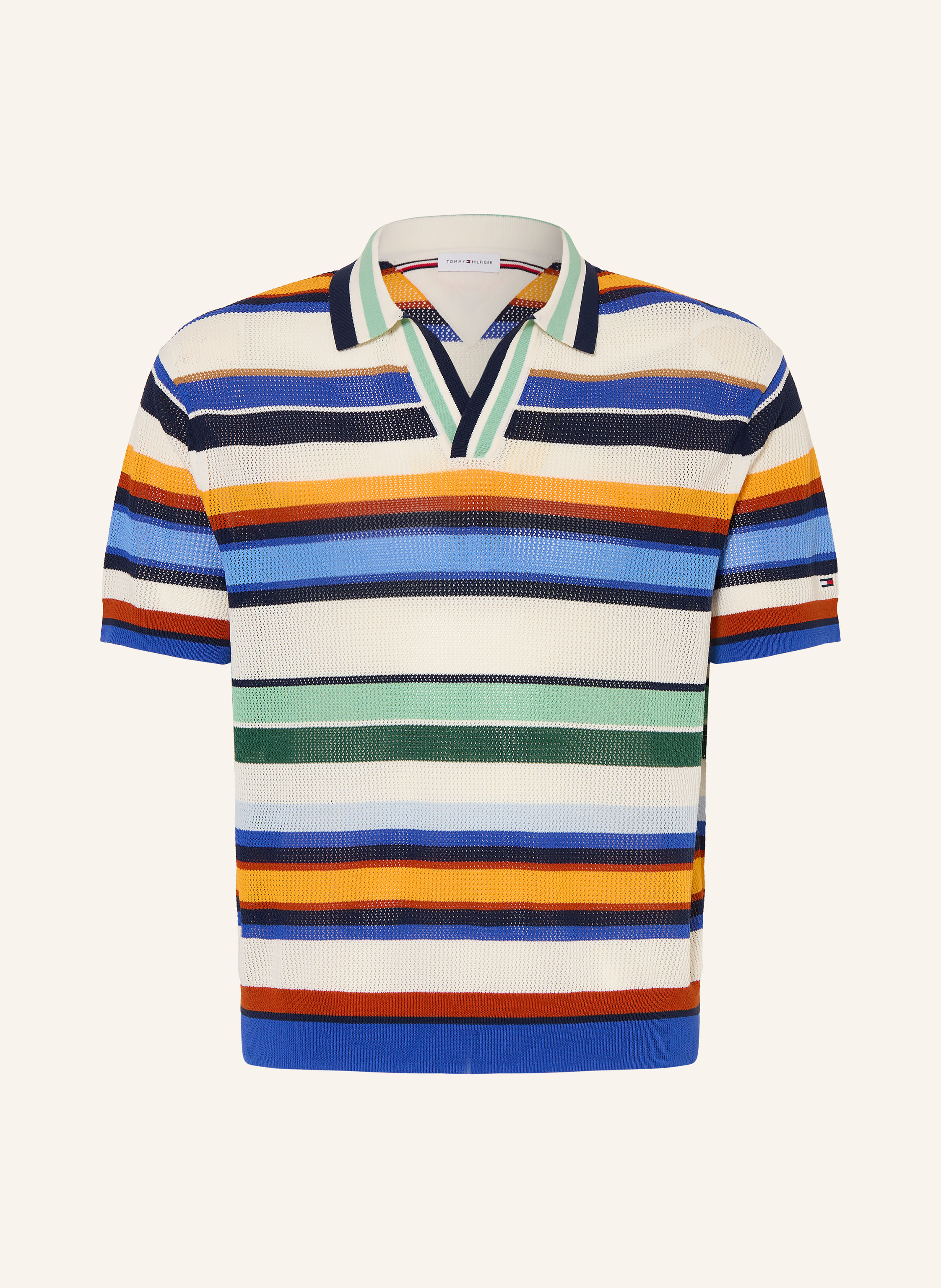 Tommy Hilfiger Strick-Poloshirt blau