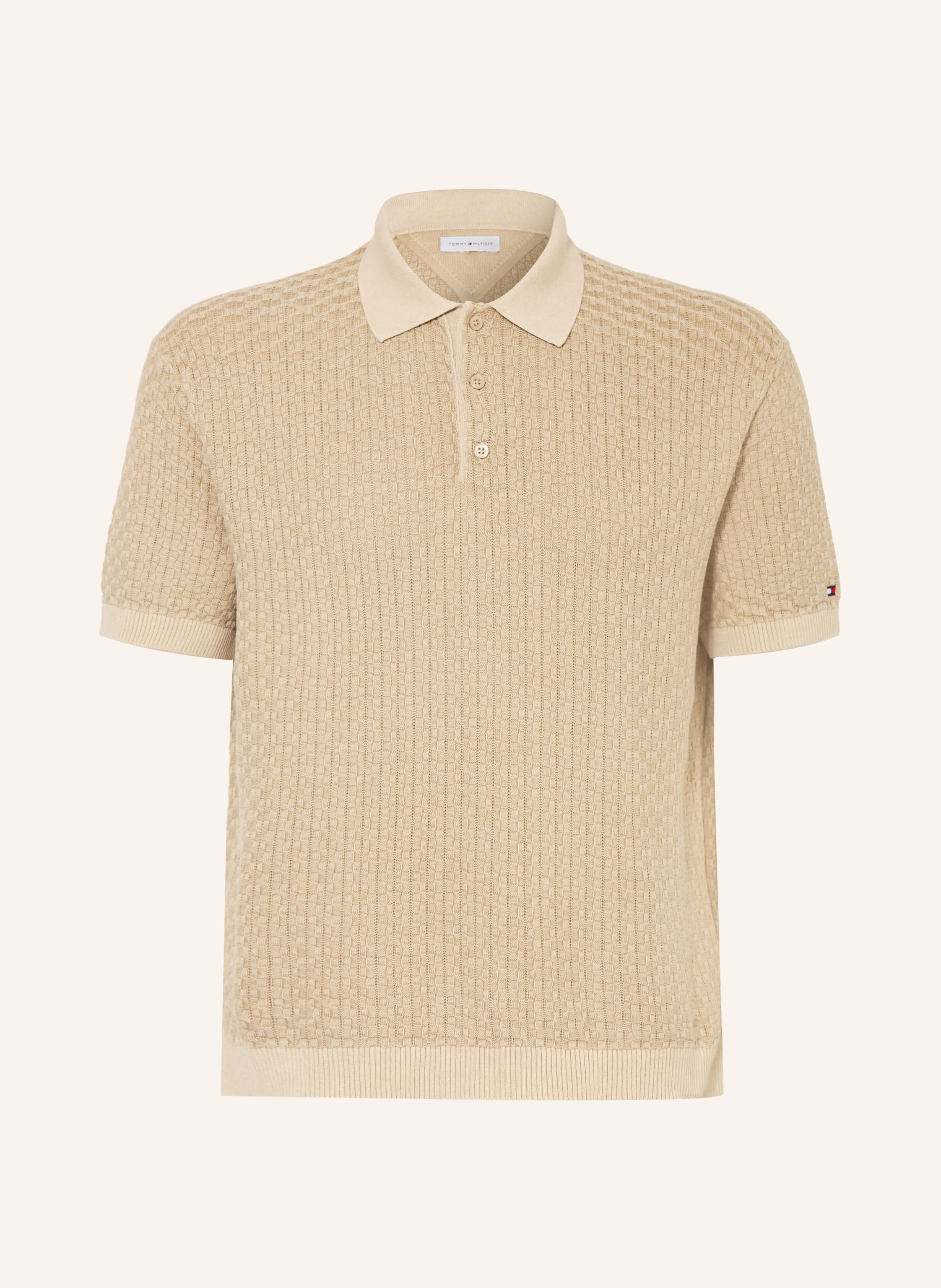 Tommy Hilfiger Strick-Poloshirt beige