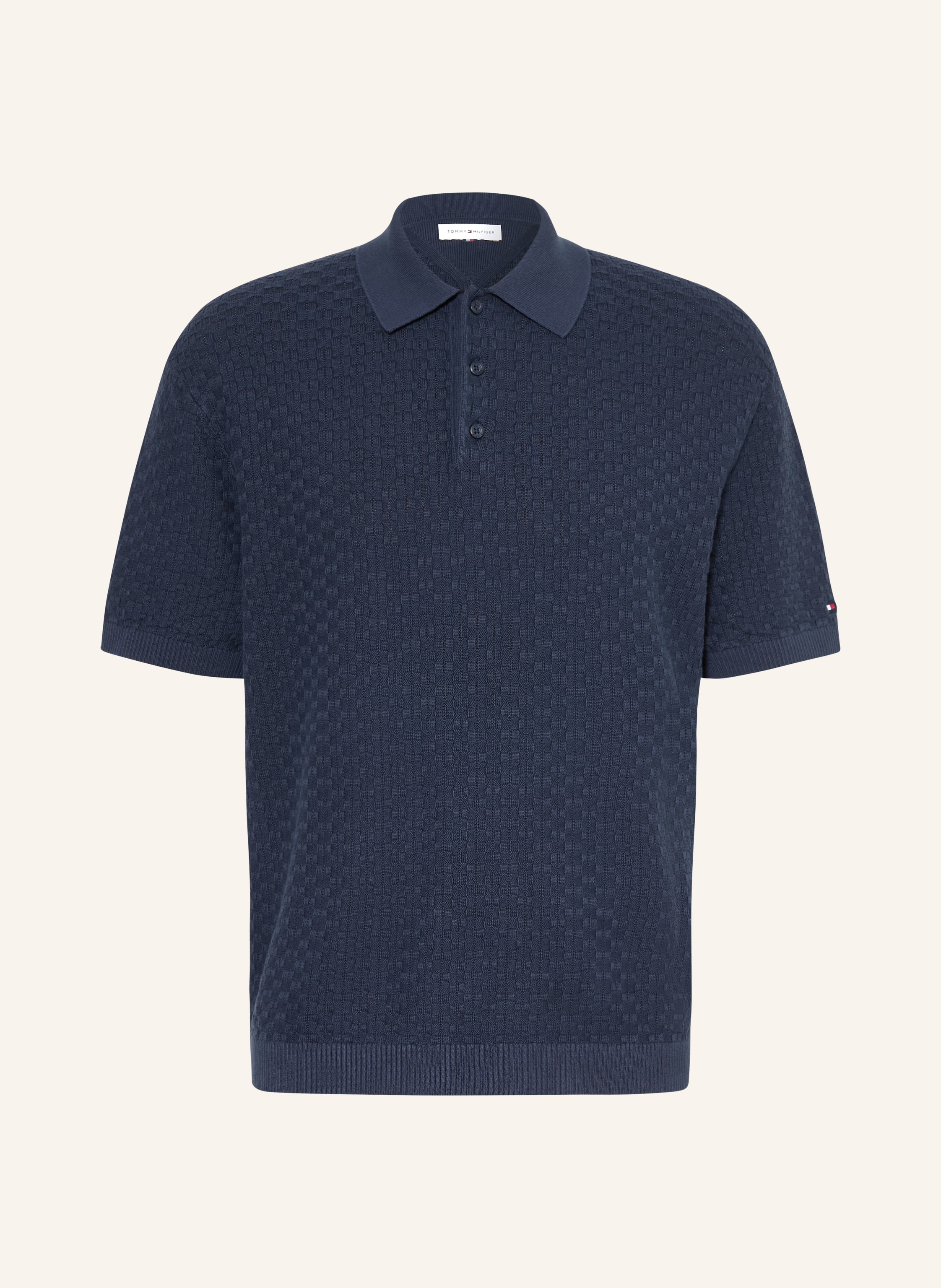 Tommy Hilfiger Strick-Poloshirt blau