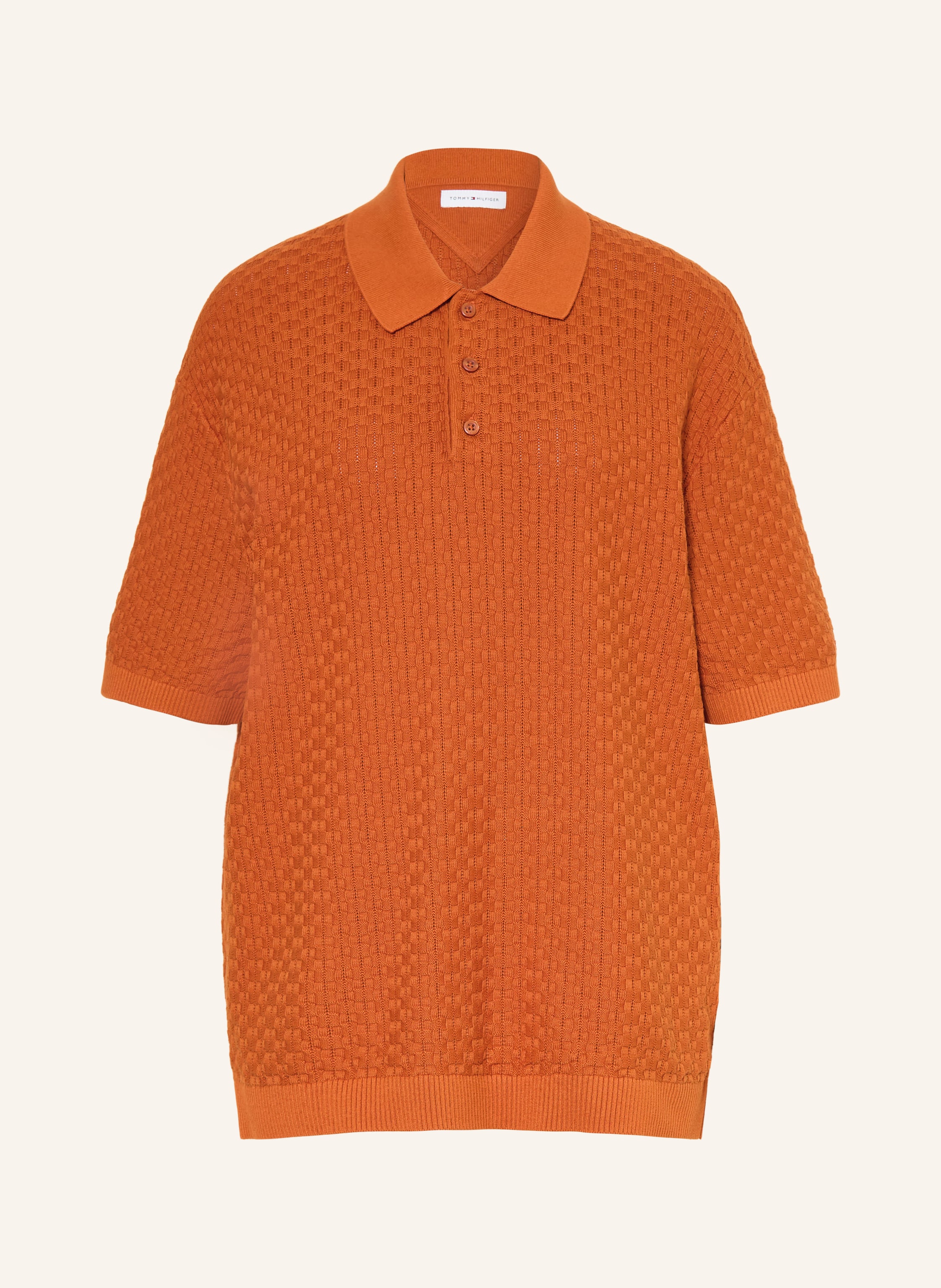 Tommy Hilfiger Strick-Poloshirt orange