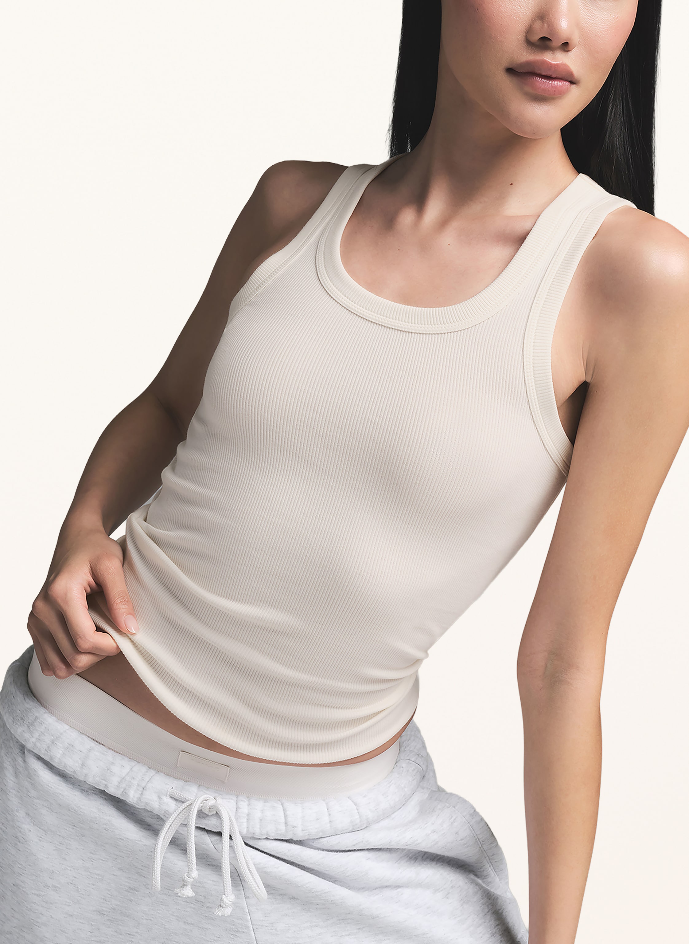 Thumbnail - Skims Top Cotton Rib weiss