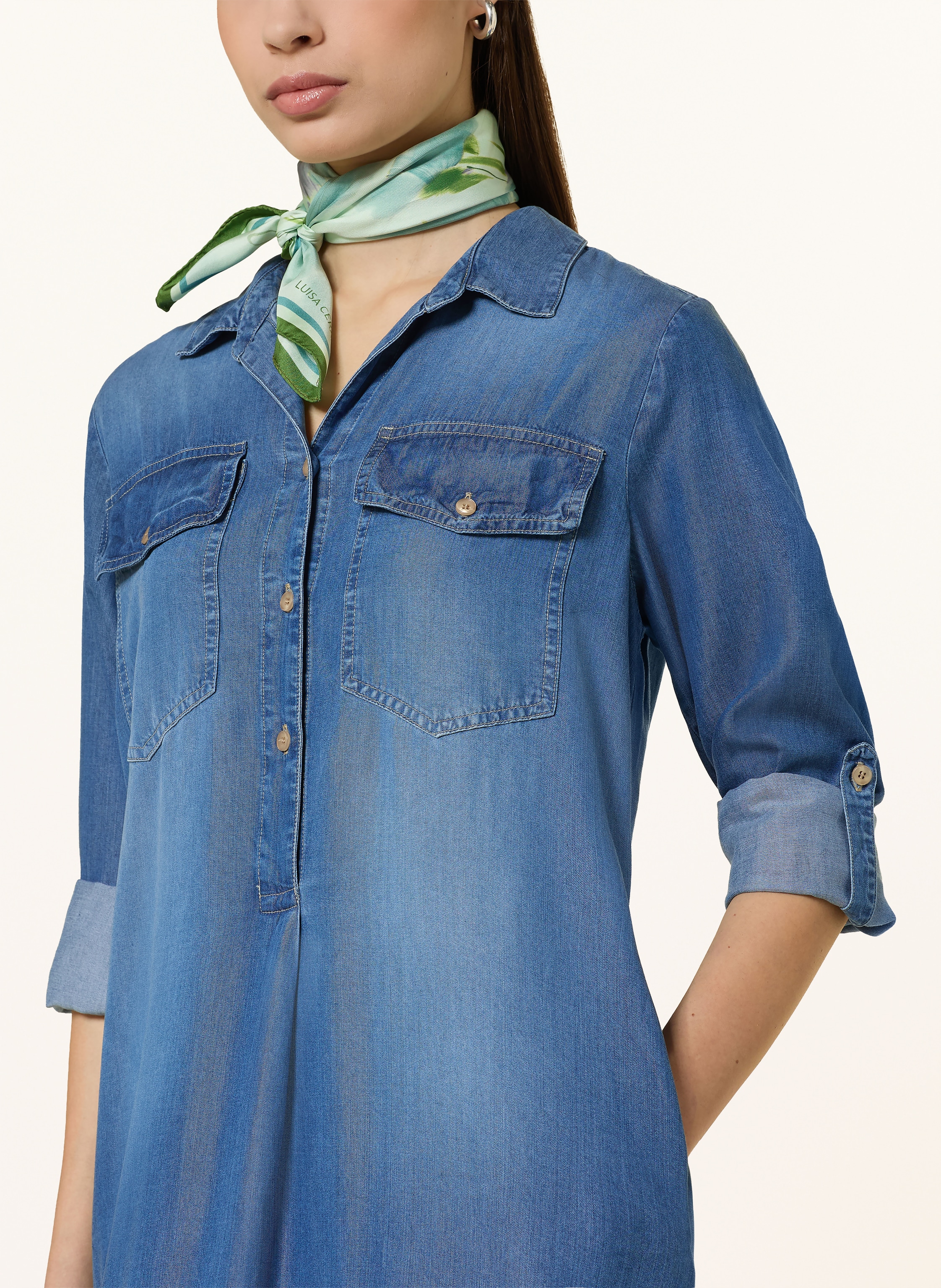 Thumbnail - Lilienfels Hemdblusenkleid In Jeansoptik blau