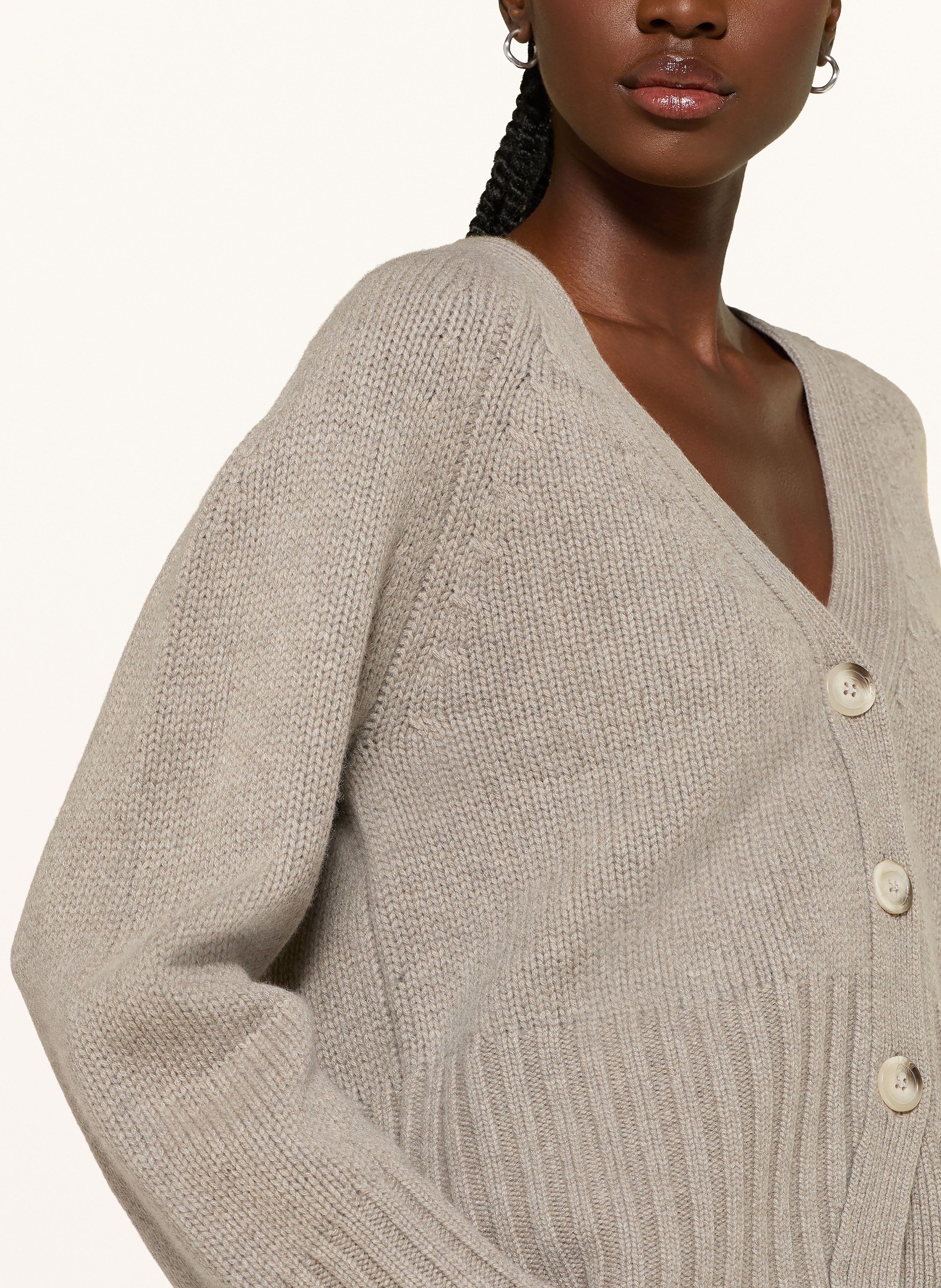 Thumbnail - Soft Goat Strickjacke Aus Cashmere grau