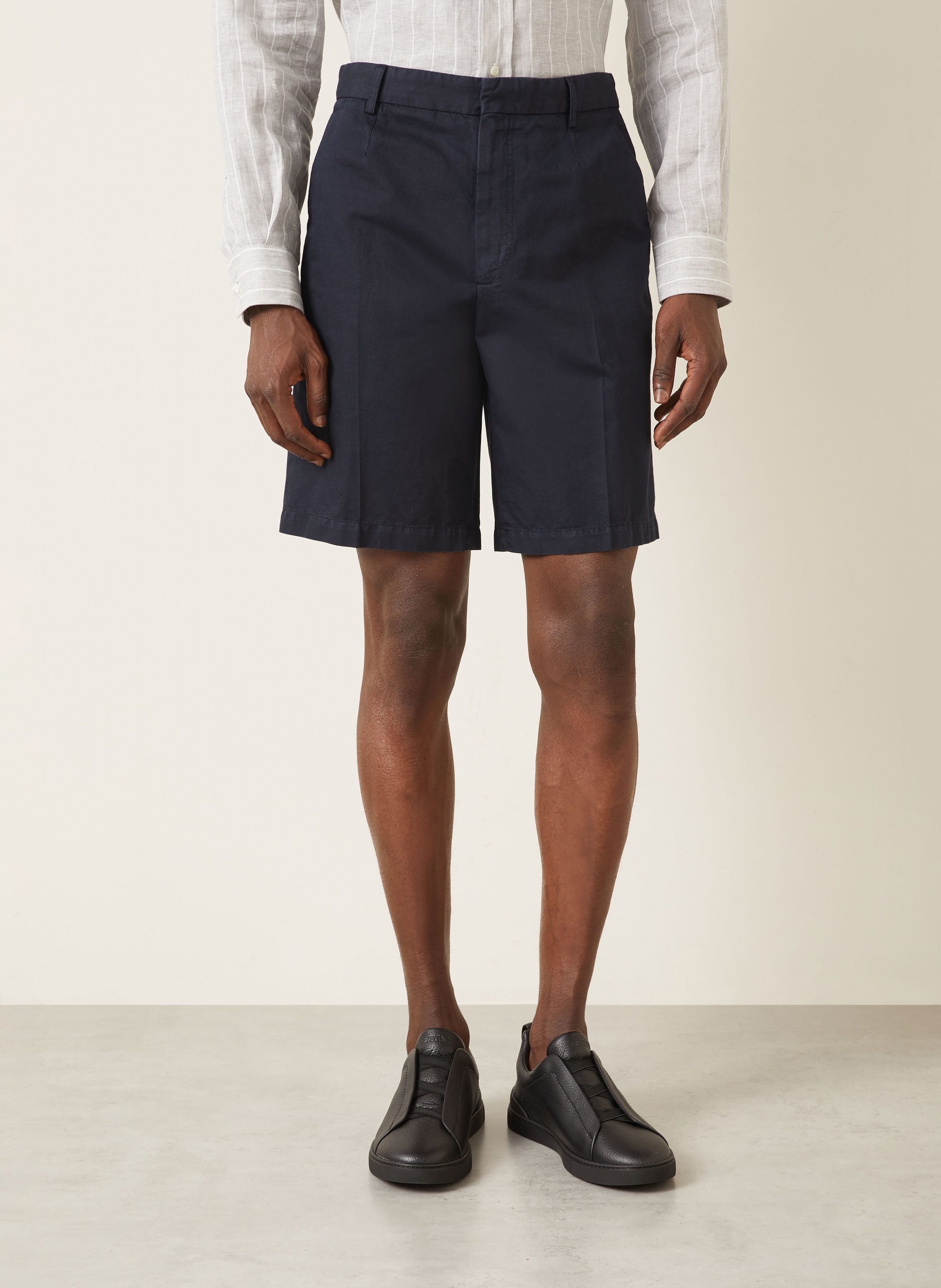 Thumbnail - Zegna Shorts Mit Leinen blau