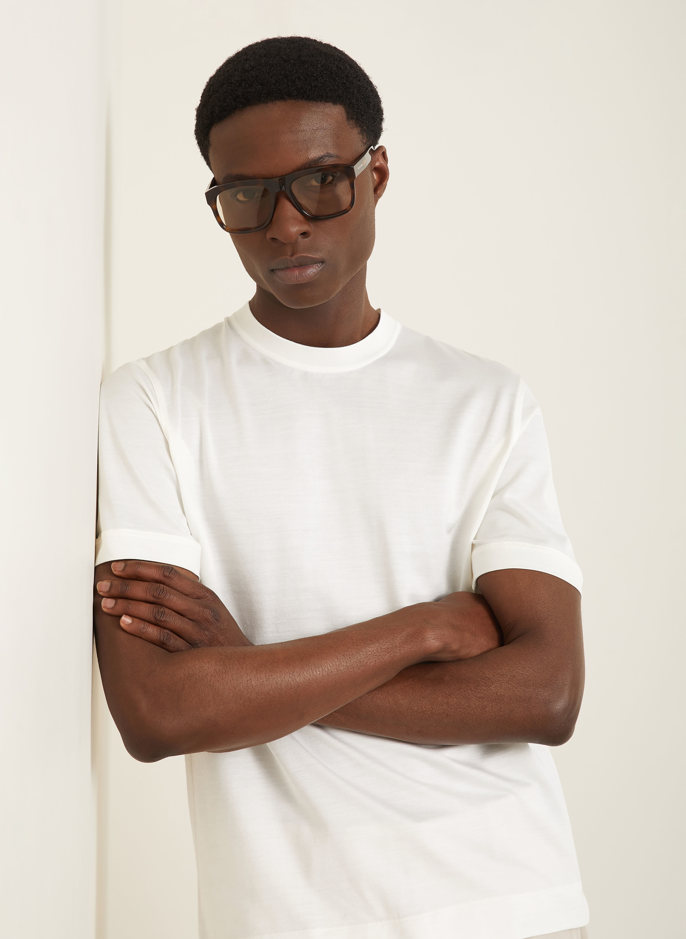 Thumbnail - Zegna T-Shirt Mit Seide weiss