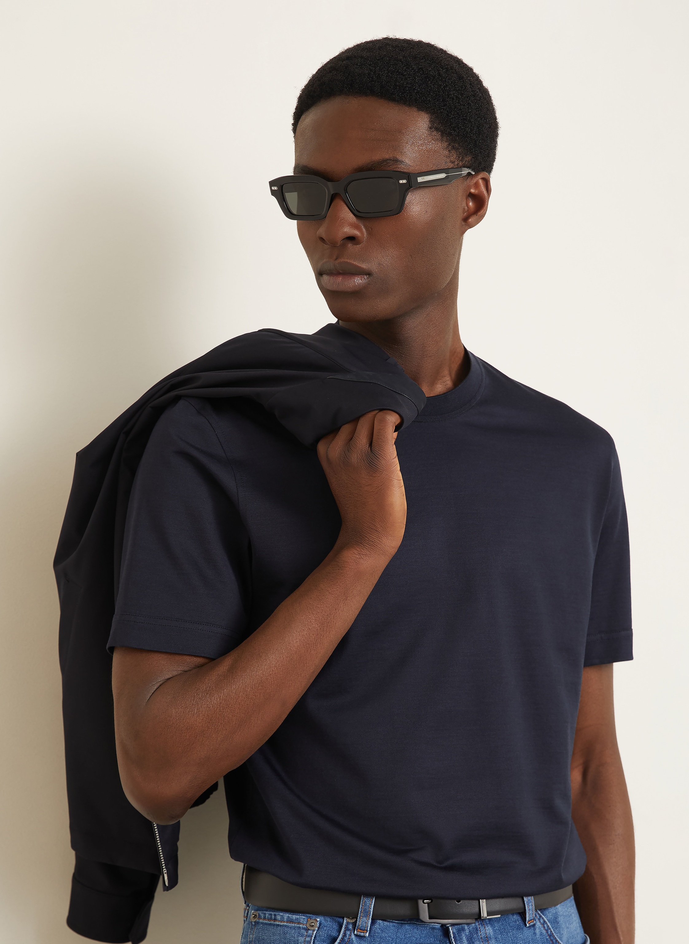 Thumbnail - Zegna T-Shirt Mit Seide blau