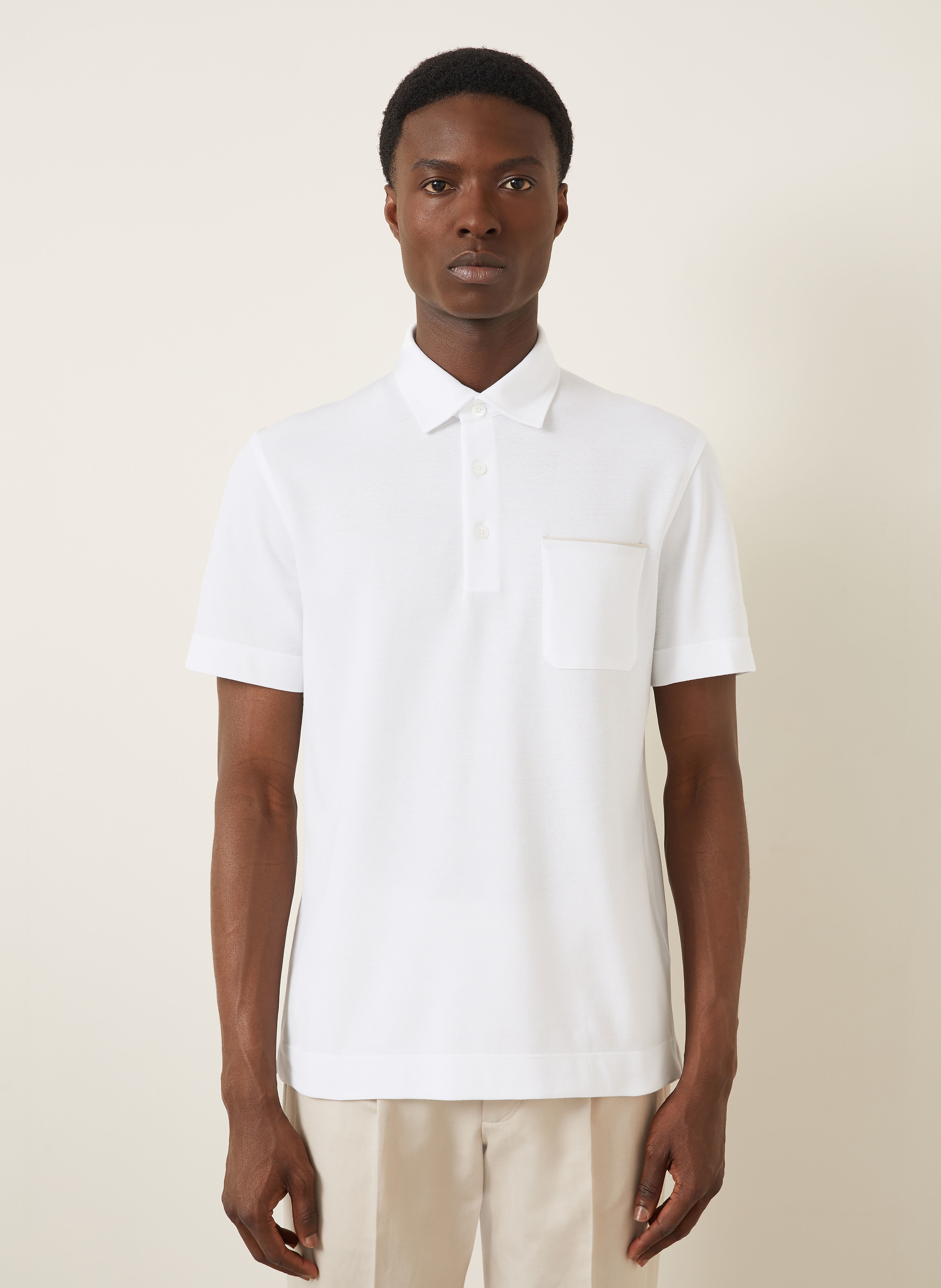 Thumbnail - Zegna Piqué-Poloshirt weiss