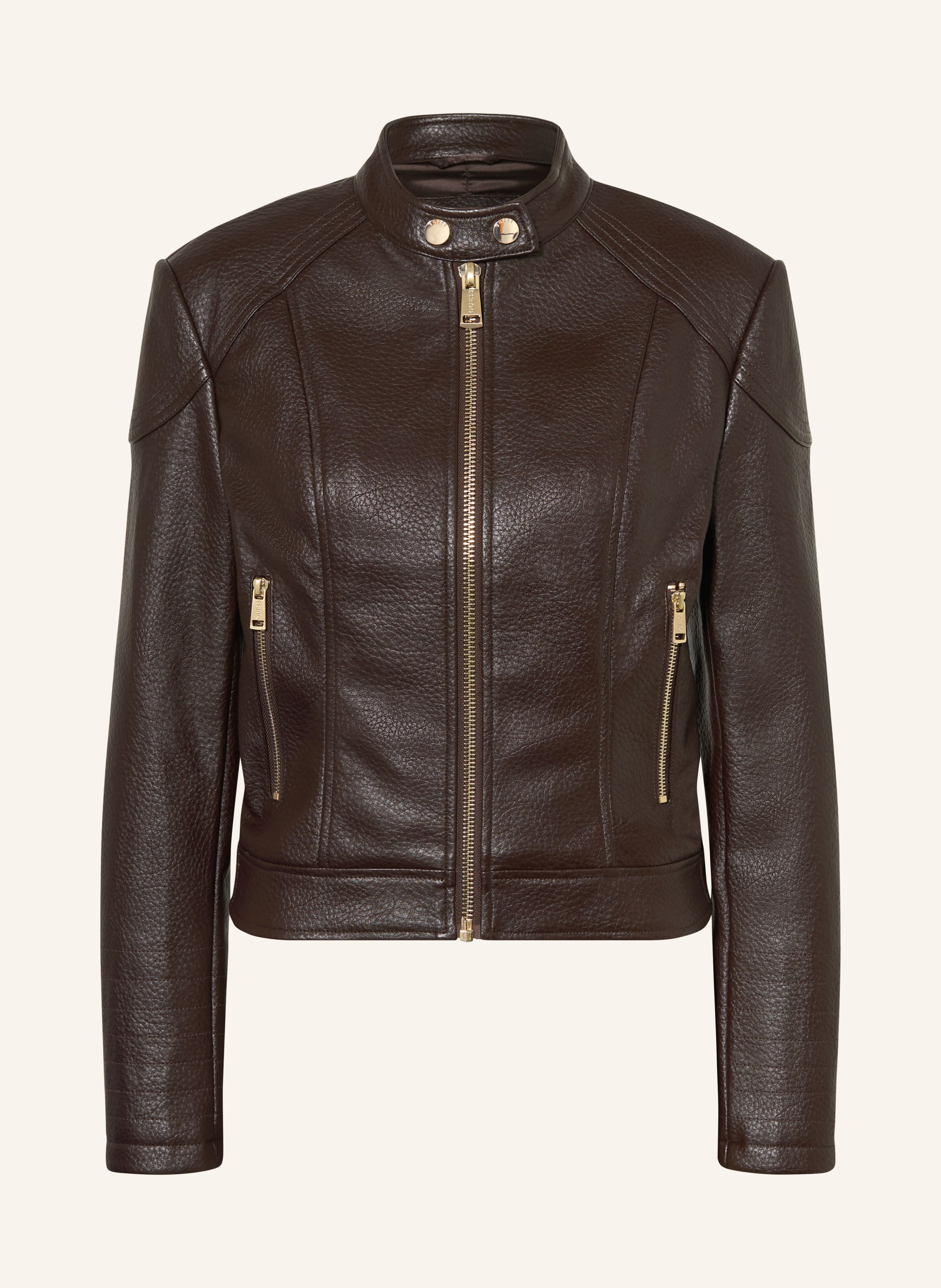 Guess Jacke Marlene In Lederoptik braun