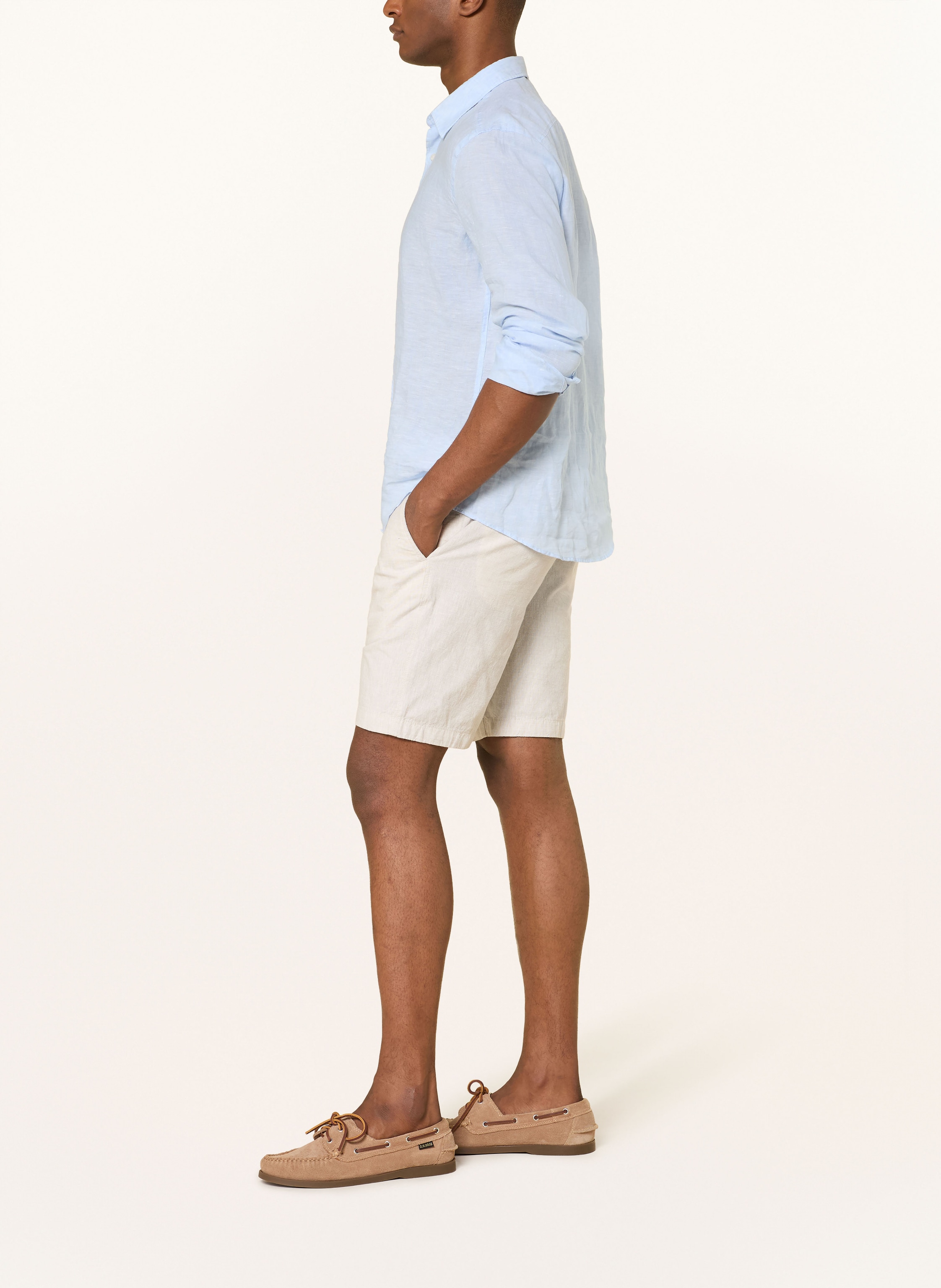 Thumbnail - Marc O'polo Chinoshorts Salo Jogger Slim Fit Mit Leinen grau