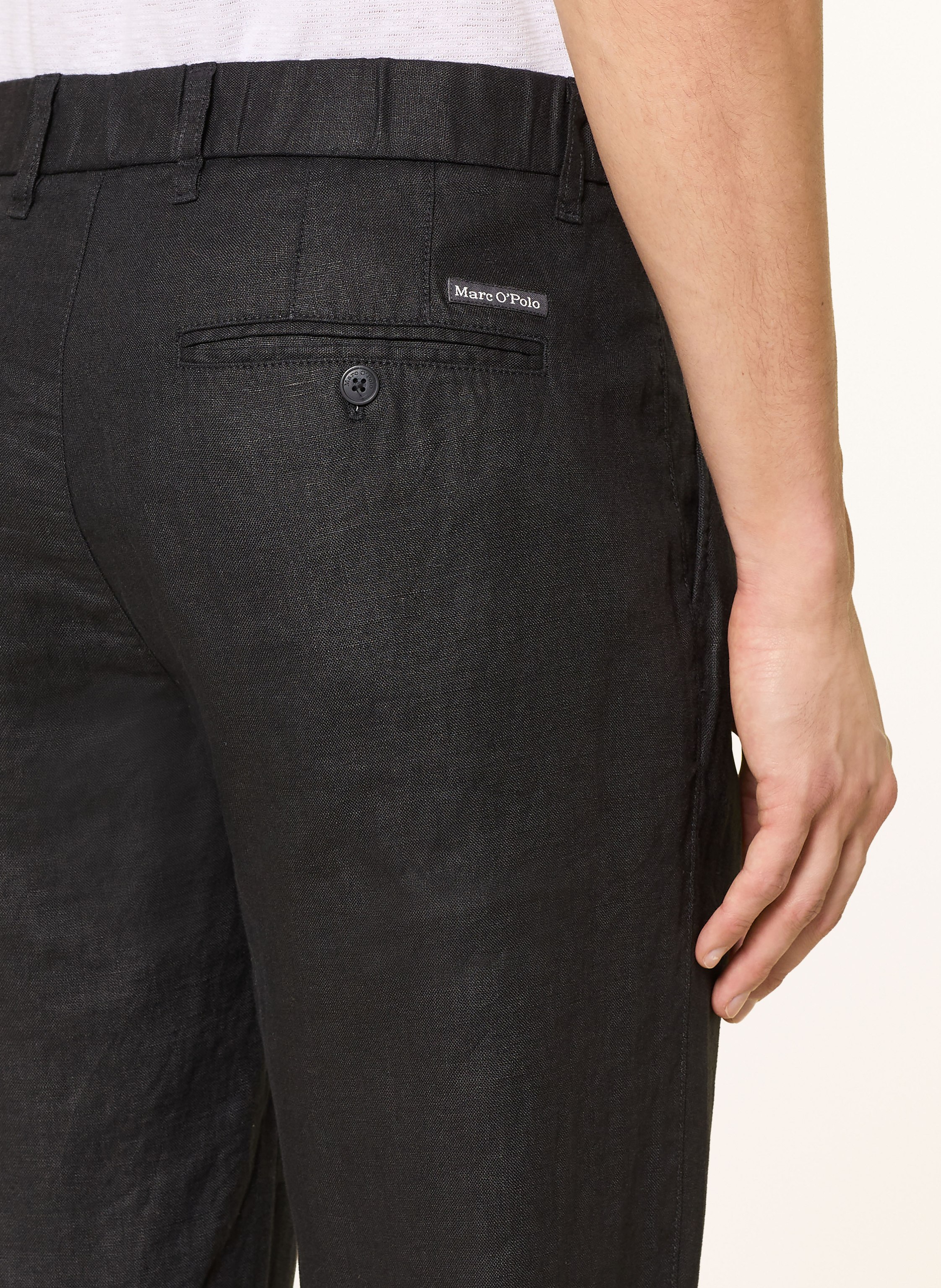Thumbnail - Marc O'polo Leinenchino Tapered Fit schwarz