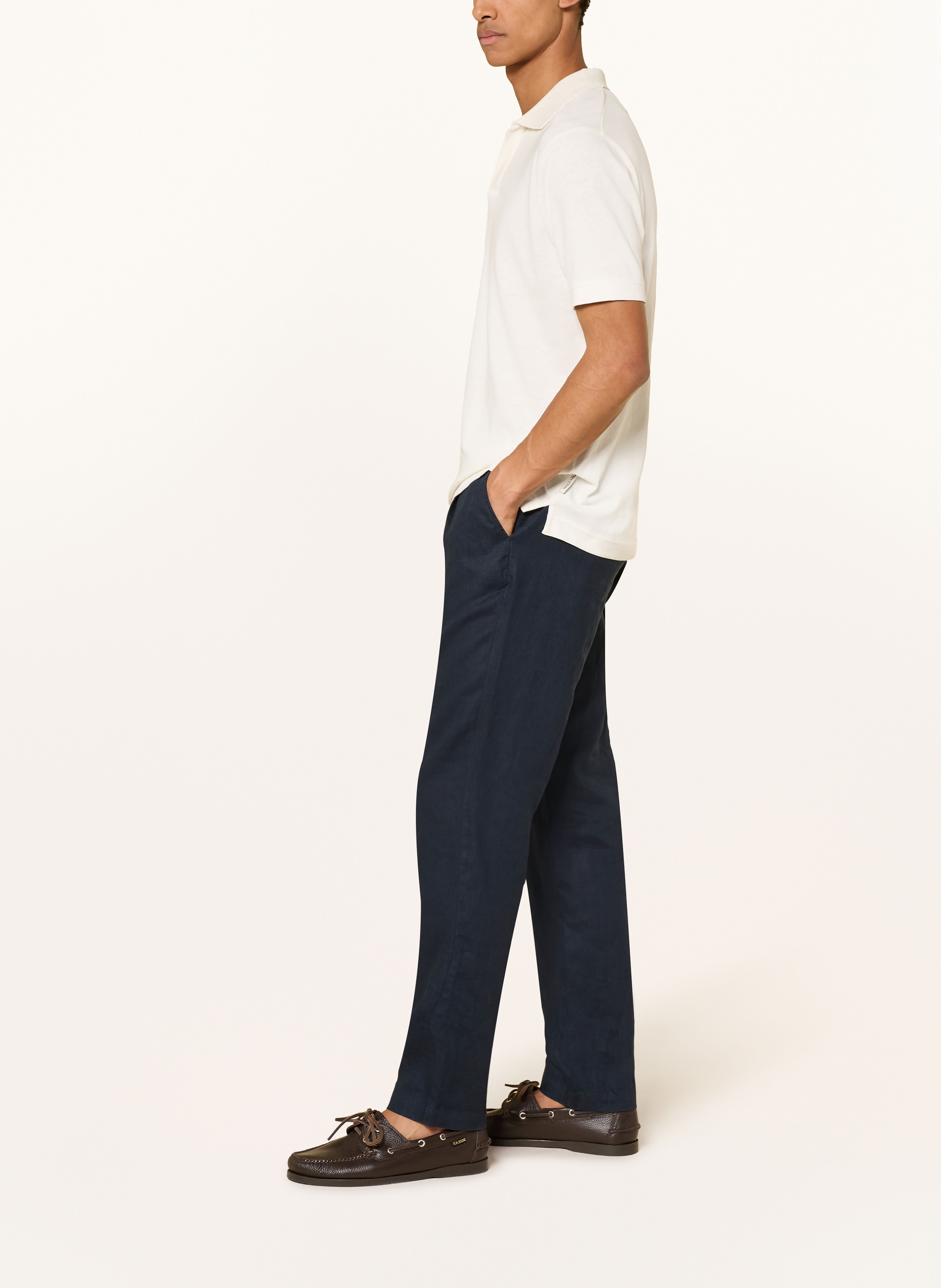 Thumbnail - Marc O'polo Leinenchino Tapered Fit blau