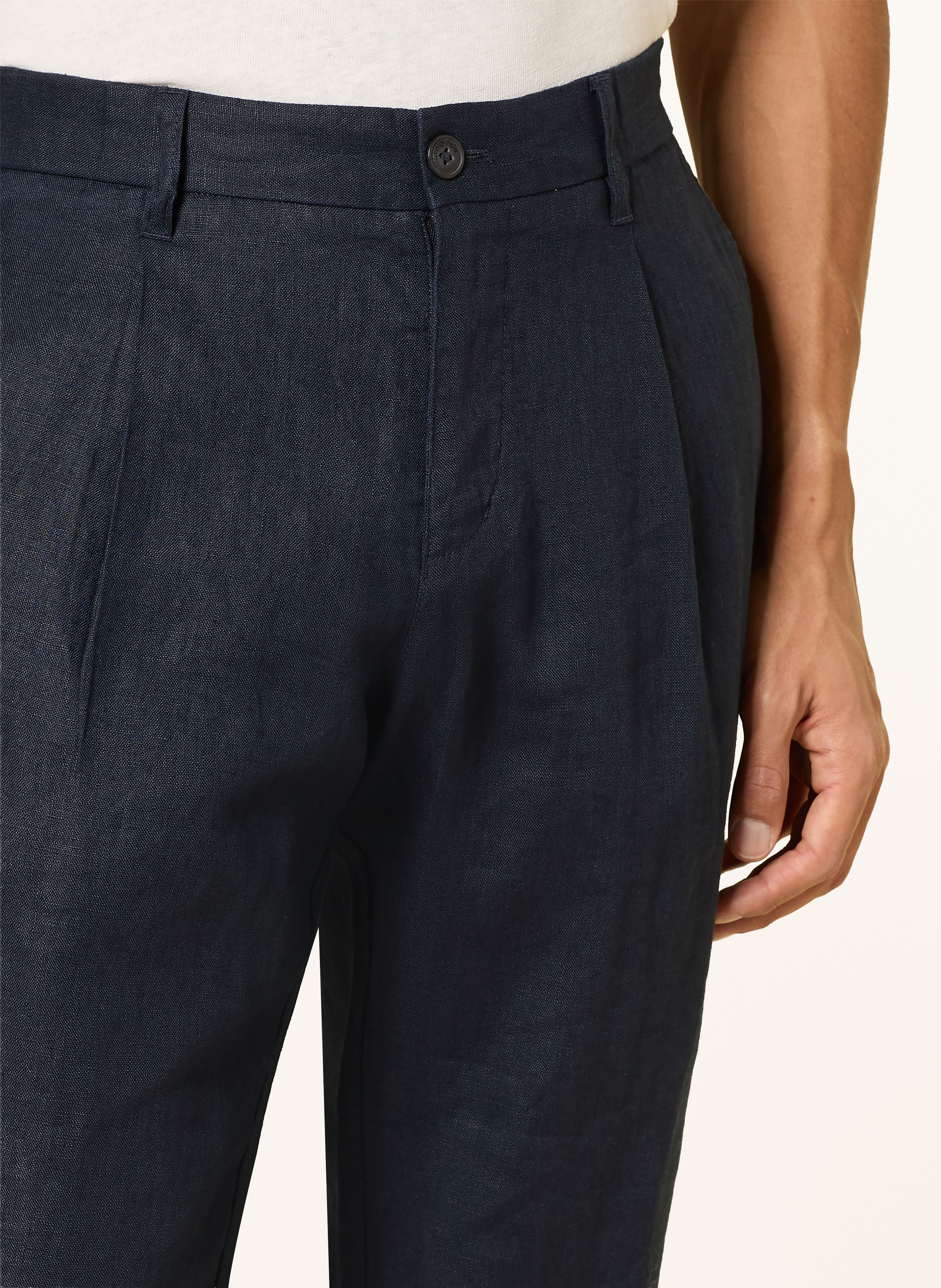 Thumbnail - Marc O'polo Leinenchino Tapered Fit blau