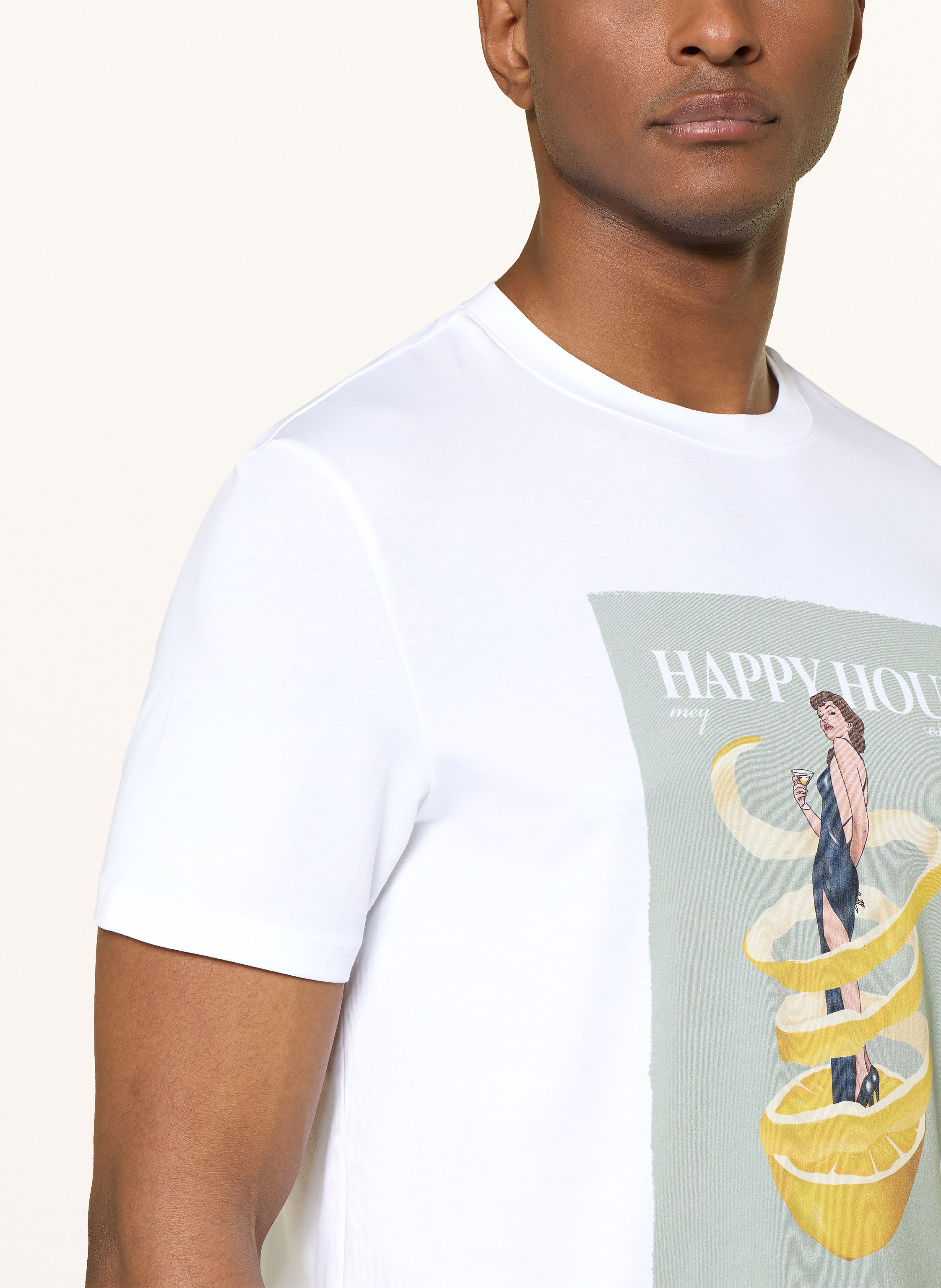 Thumbnail - Mey Schlafshirt Serie Fizz & Flavours weiss